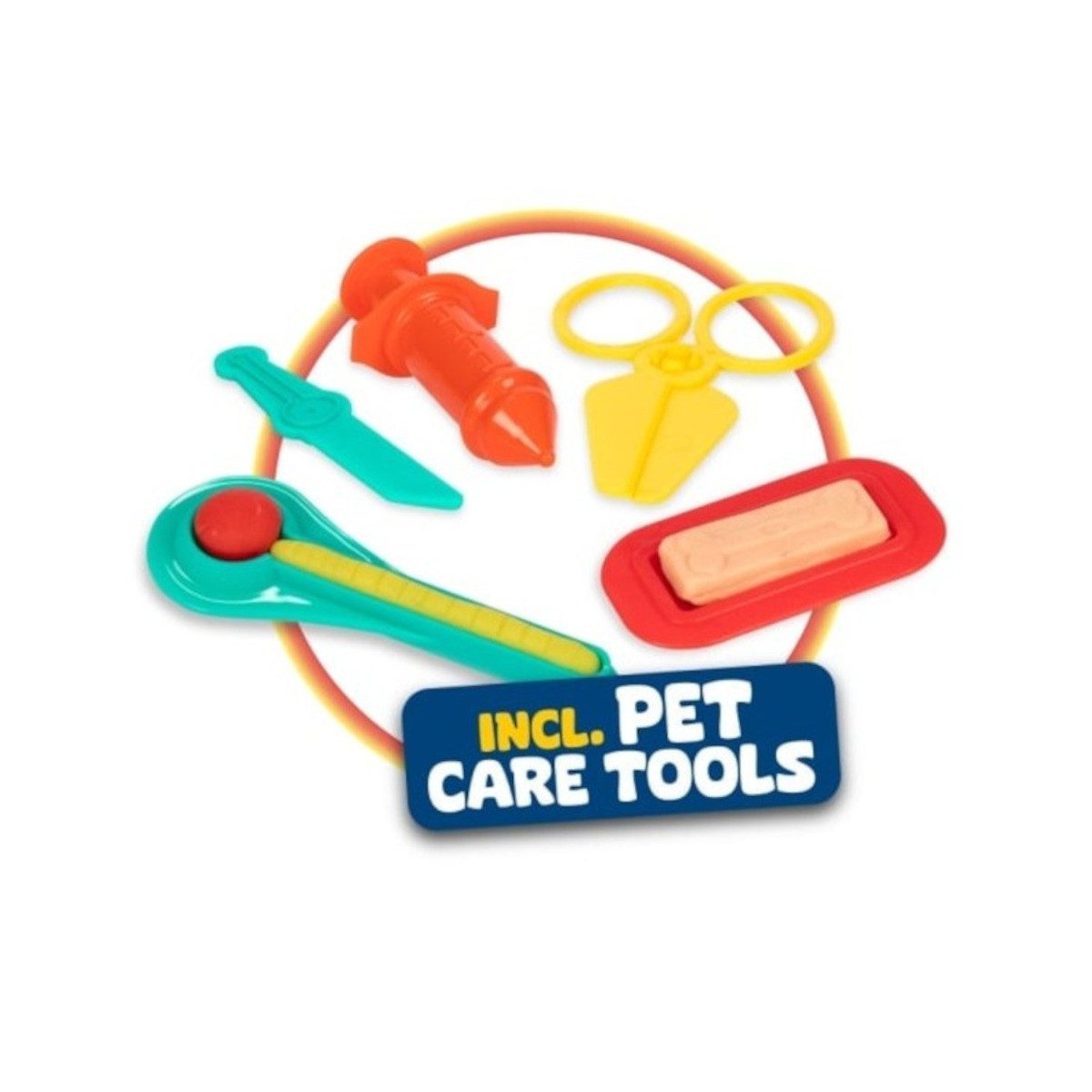 Toi-Toys Knetsand SCULPTIDOUGH Knetset Tierarzt-Hund, 13-teiliges Zubehör für fantasievolles Rollenspiel