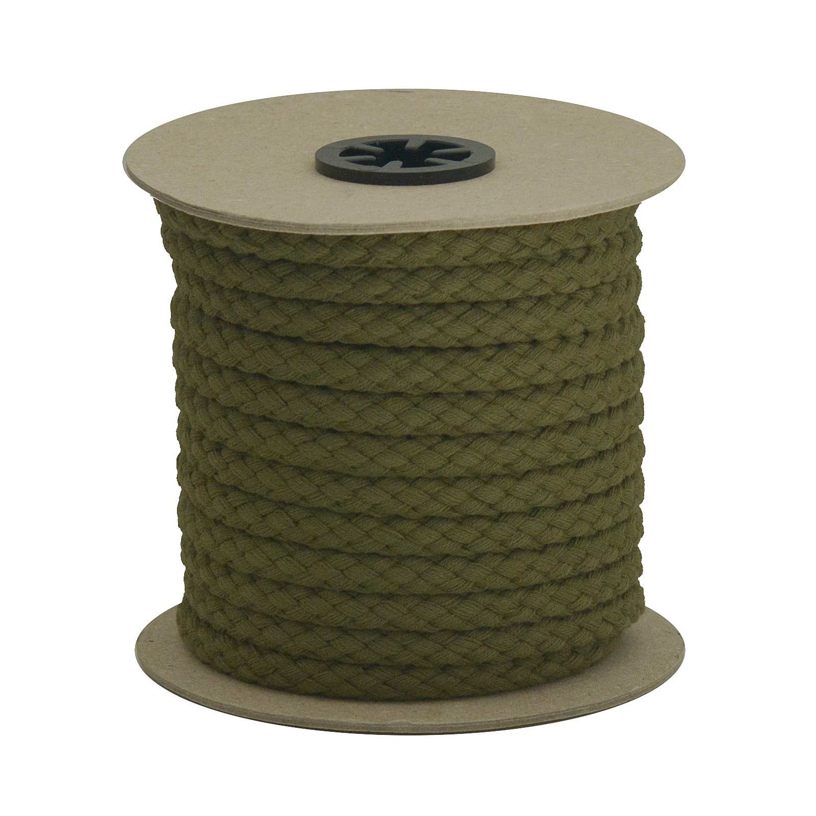 maDDma Seil 10m Kordel 9mm geflochten, khaki