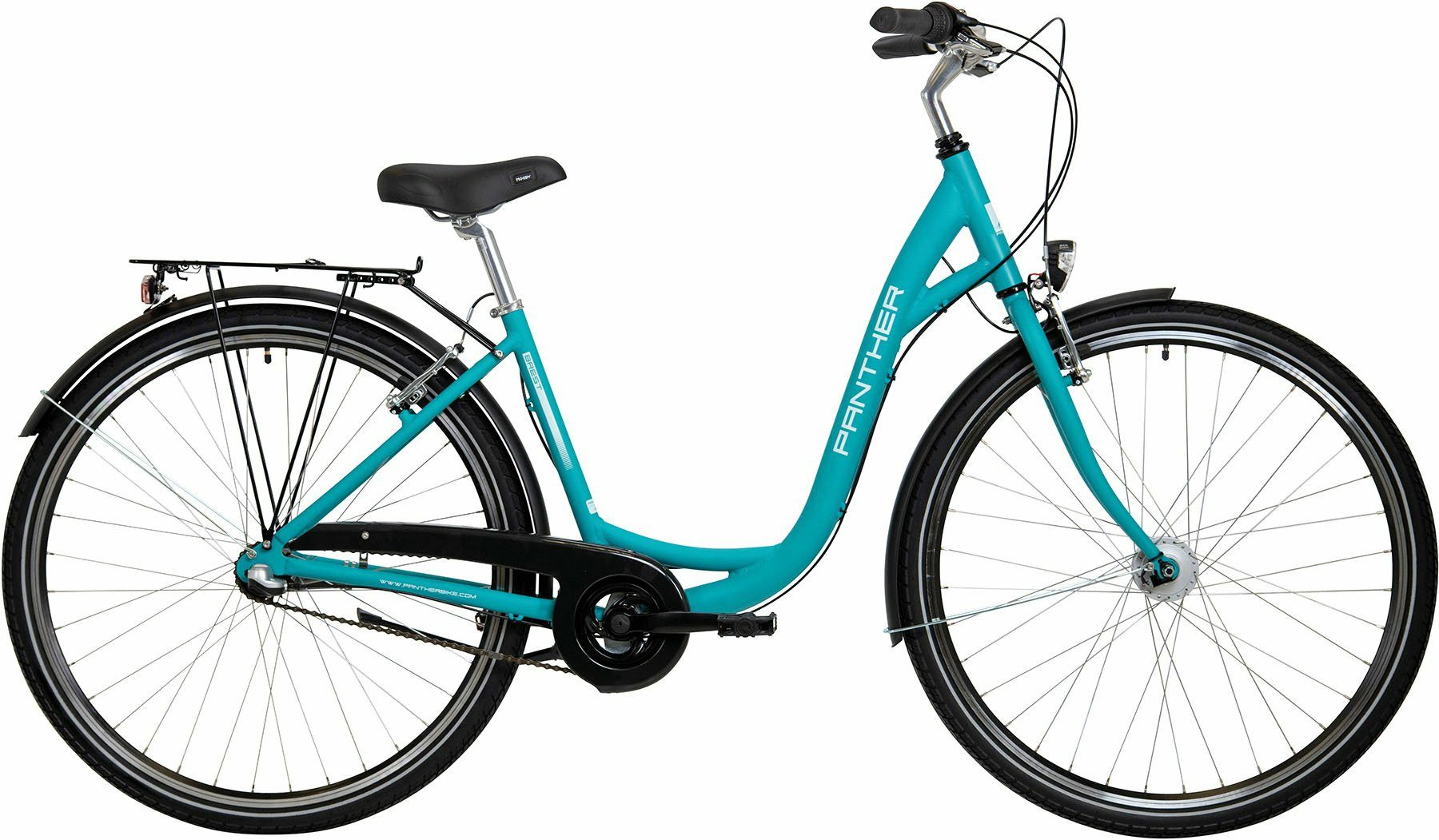 Panther Urbanbike Touren Bike Caraz 1.0 türkis 28" Wave, 3 Gang Shimano Shimano Nexus Rücktritt Schaltwerk