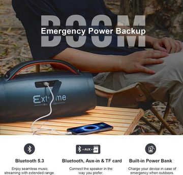 DOSS Bluetooth Lautsprecher, Extreme Boom+ Musikbox Bluetooth mit 100W Bluetooth-Lautsprecher