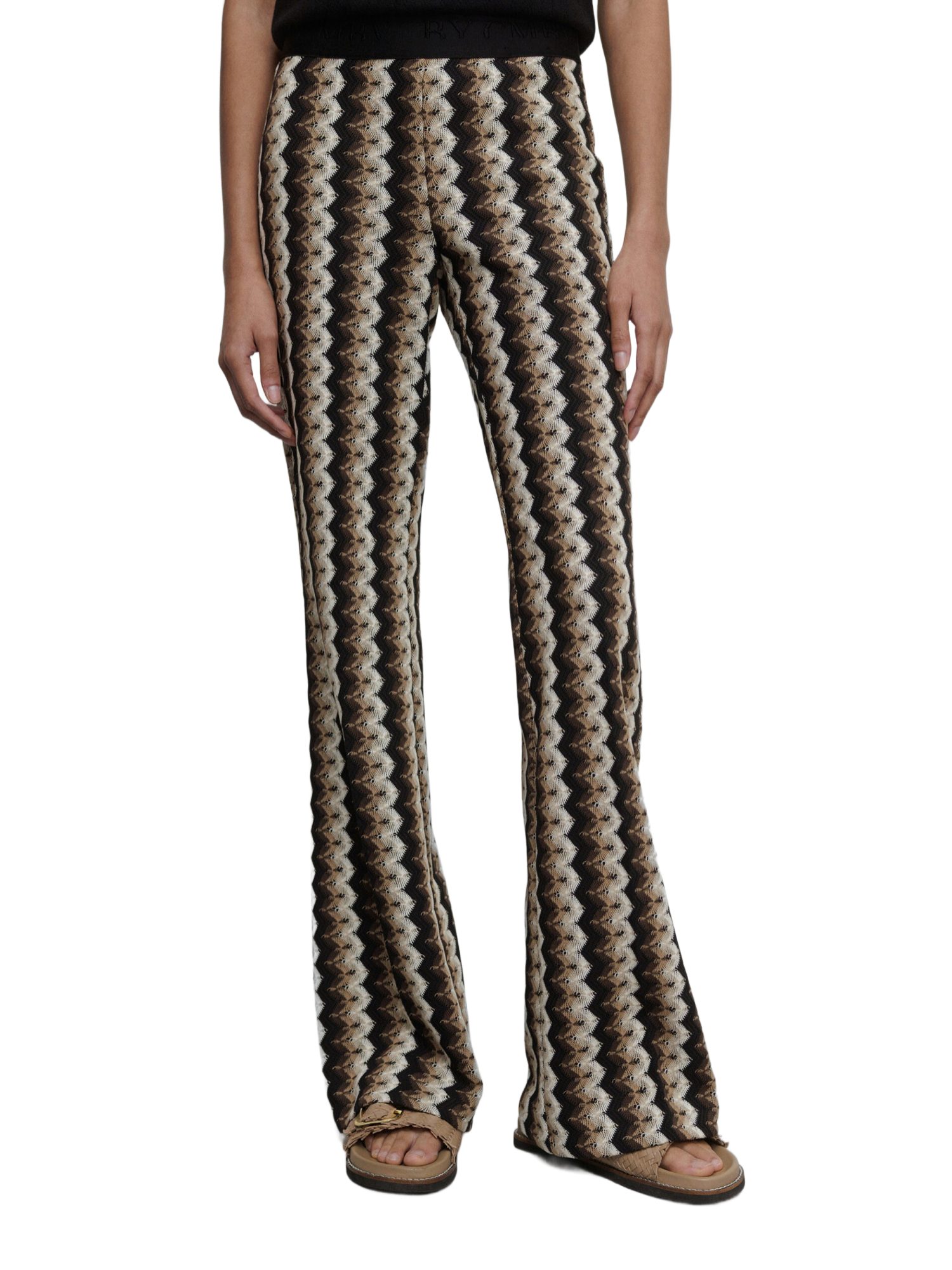 Cambio Stoffhose bunt, Casual, Modal, Gestreift, Flared Fit