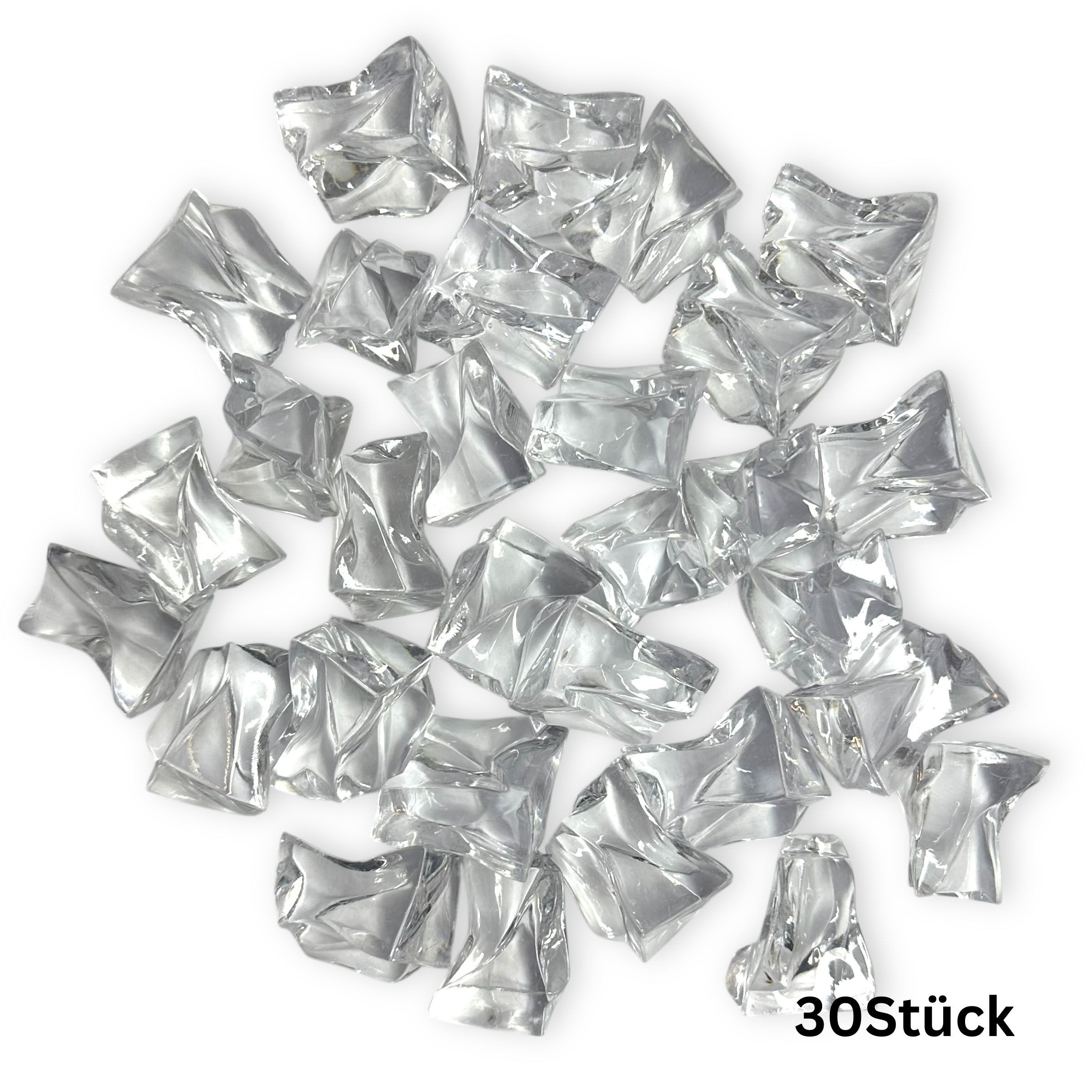 Eurosand Streudeko Deko-Eiswürfel aus Kunststoff 38mm 1 Liter / ca. 30 Stück, Tischdeko