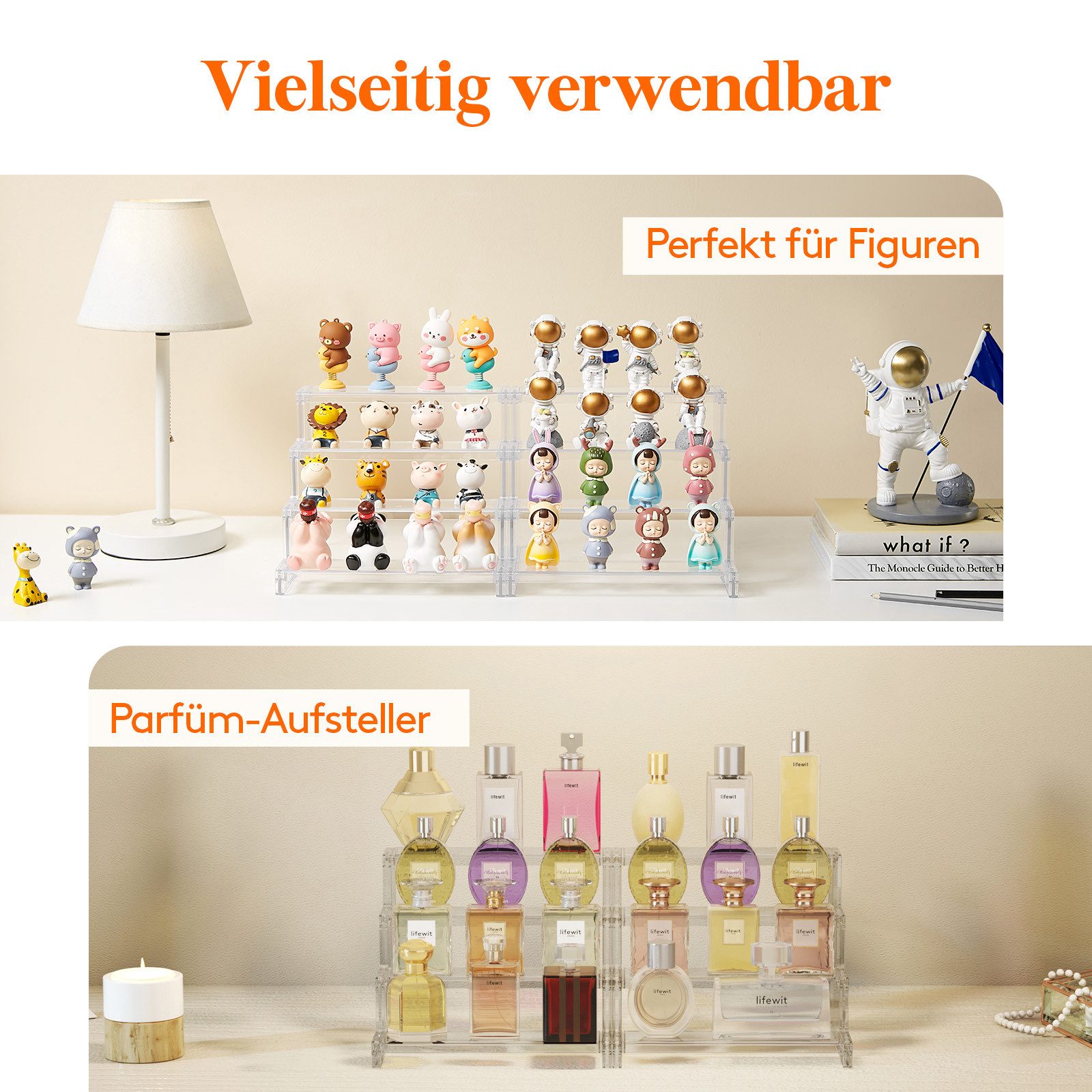Lifewit Stufenregal Klarer Display Ständer, Plastik Organizer für Figuren, günstig online kaufen