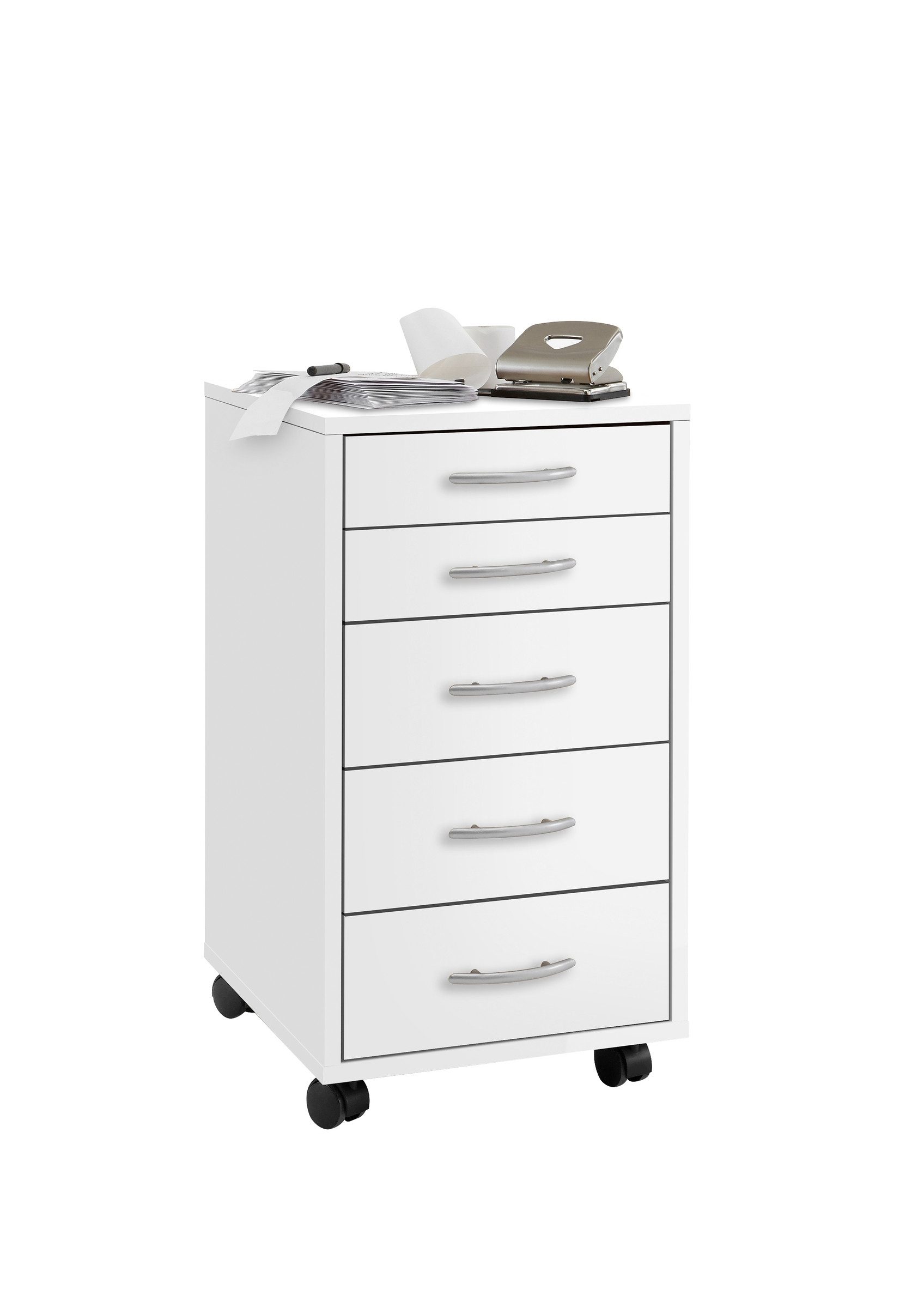 PREISBRECHER Container FREDDY in weiß - 33x63,5x38cm (BxHxT)