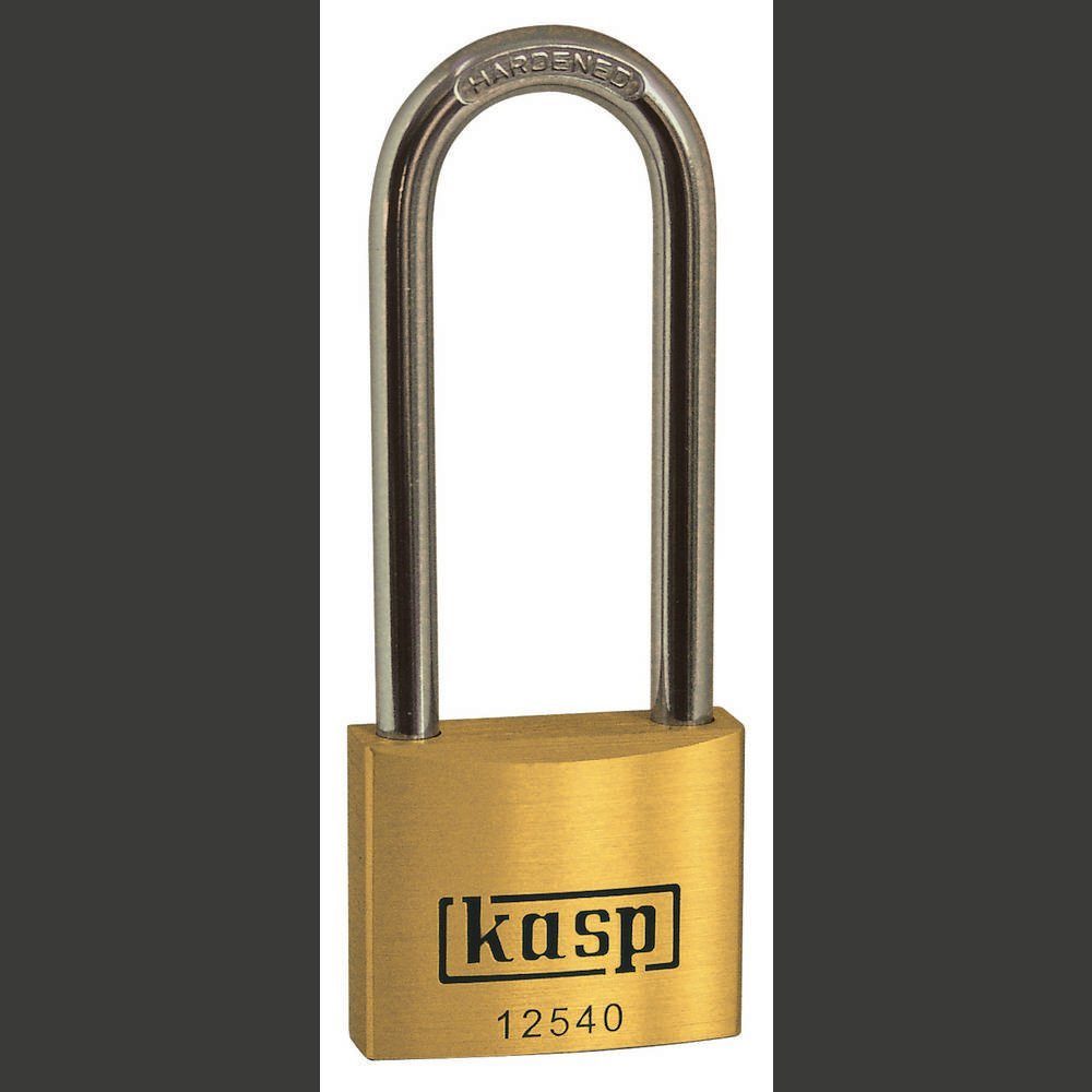 Kasp Vorhängeschloss Vorhängeschloss, Messing Premium, 40x40 mm, hoher Bügel K12540L40A1
