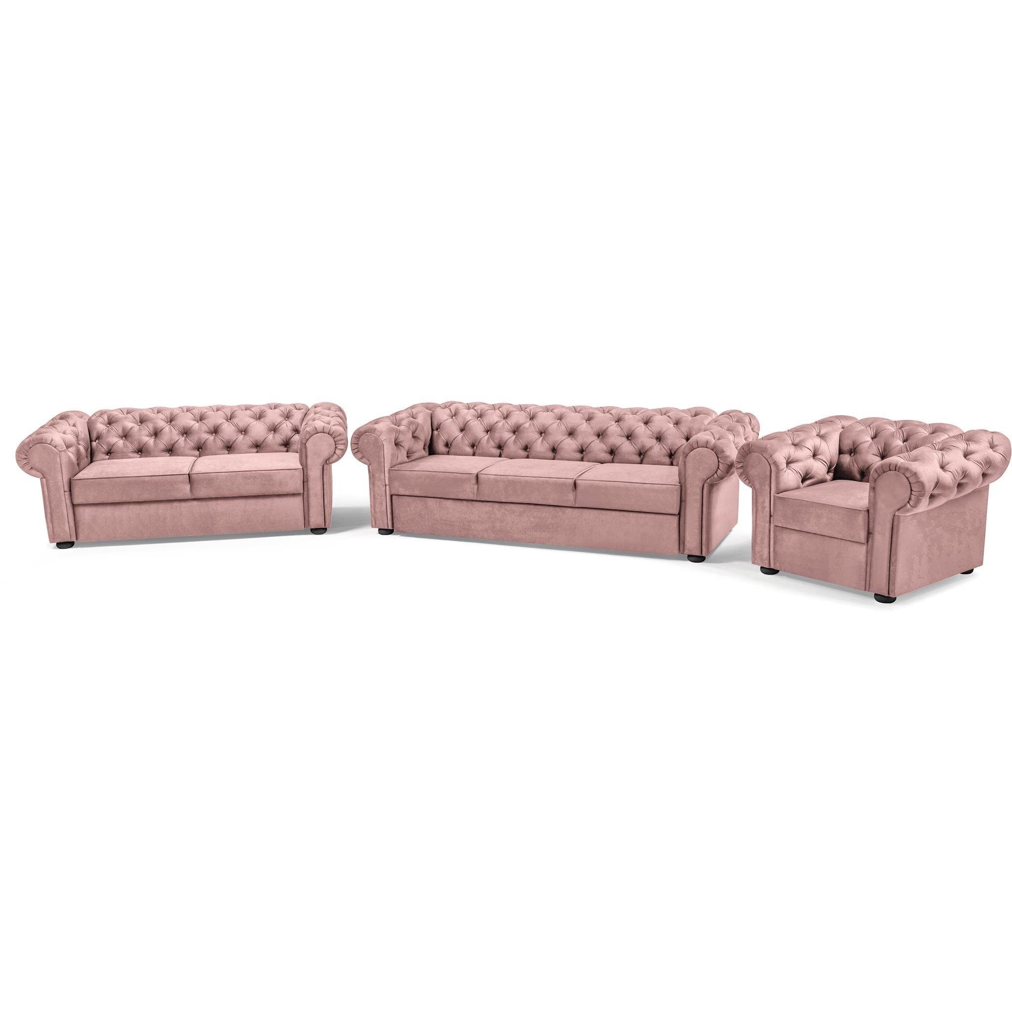 MOEBLO Polstergarnitur Couchgarnitur AVIA 321, (Wohnzimmergarnitur günstig online kaufen