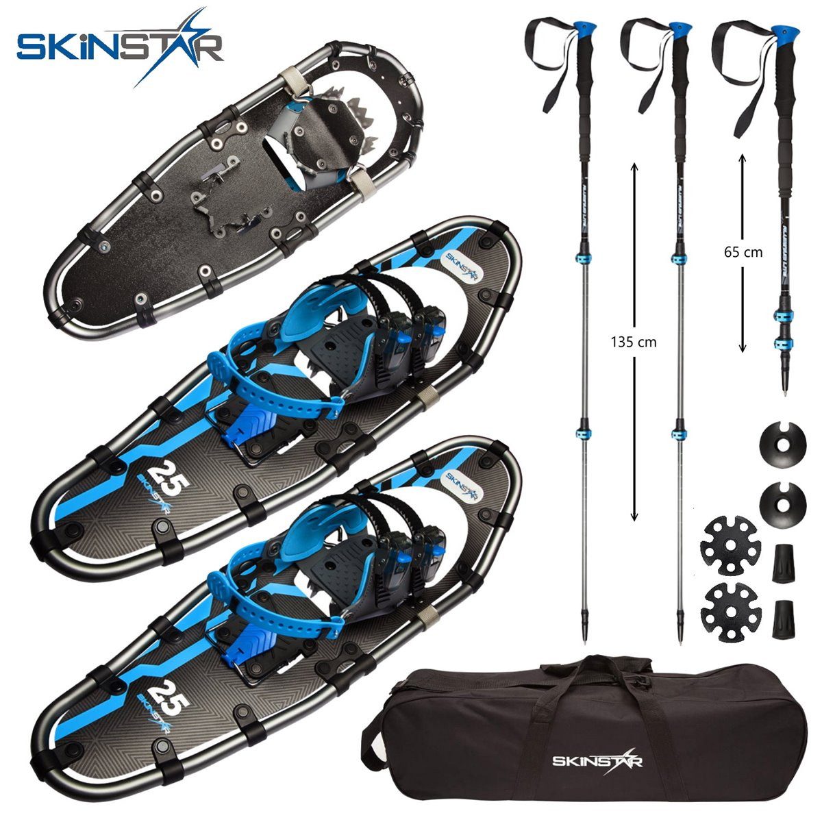 SkinStar Schneeschuhe SKINSTAR Schneeschuhe 25 SET Alu-Rahmen Schneeschuhwandern Tourenski