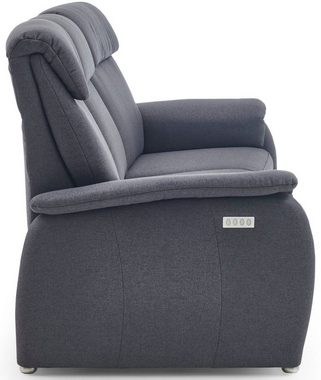 Home affaire 3-Sitzer Turin mit Steckdose und USB-Port auch in Easy care-Bezug, 2 x vollmotorische Relaxfunktion, herunterklappbarer Tisch