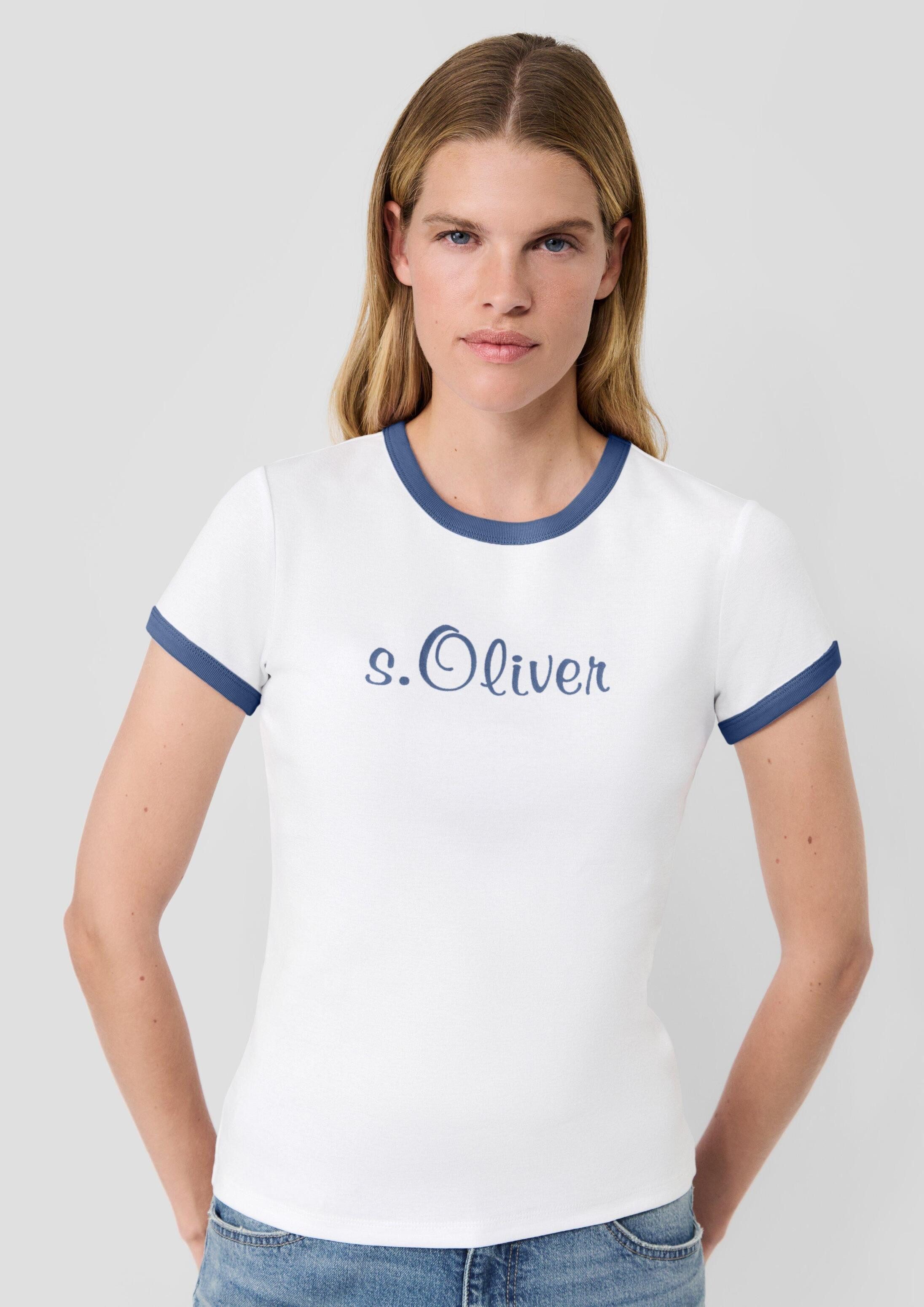 s.Oliver Kurzarmshirt T-Shirt s.Oliver x Heidi Klum: Slim Fit T-Shirt mit Logo