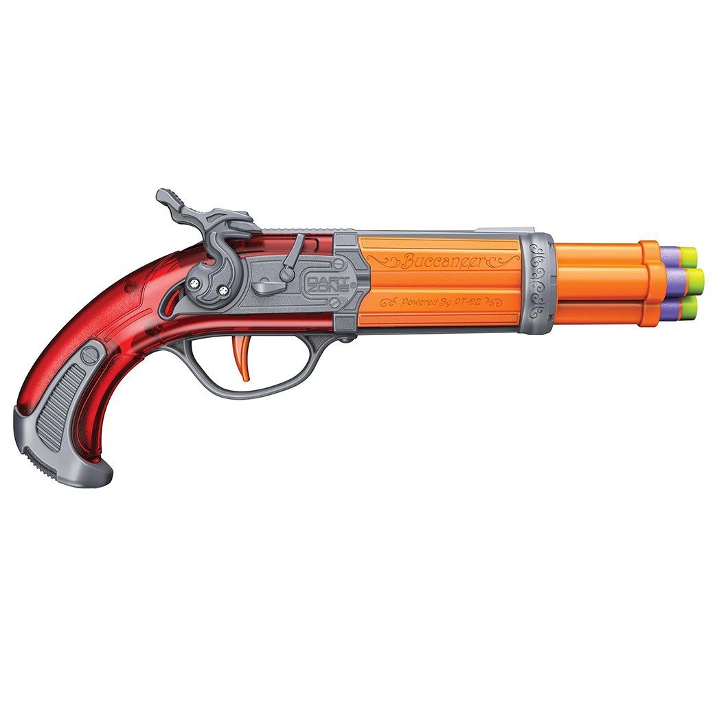 DARTZONE Blaster Dart Zone Nitroshot Buccaneer, Piraten-Action mit 4-Schuss-Trommel