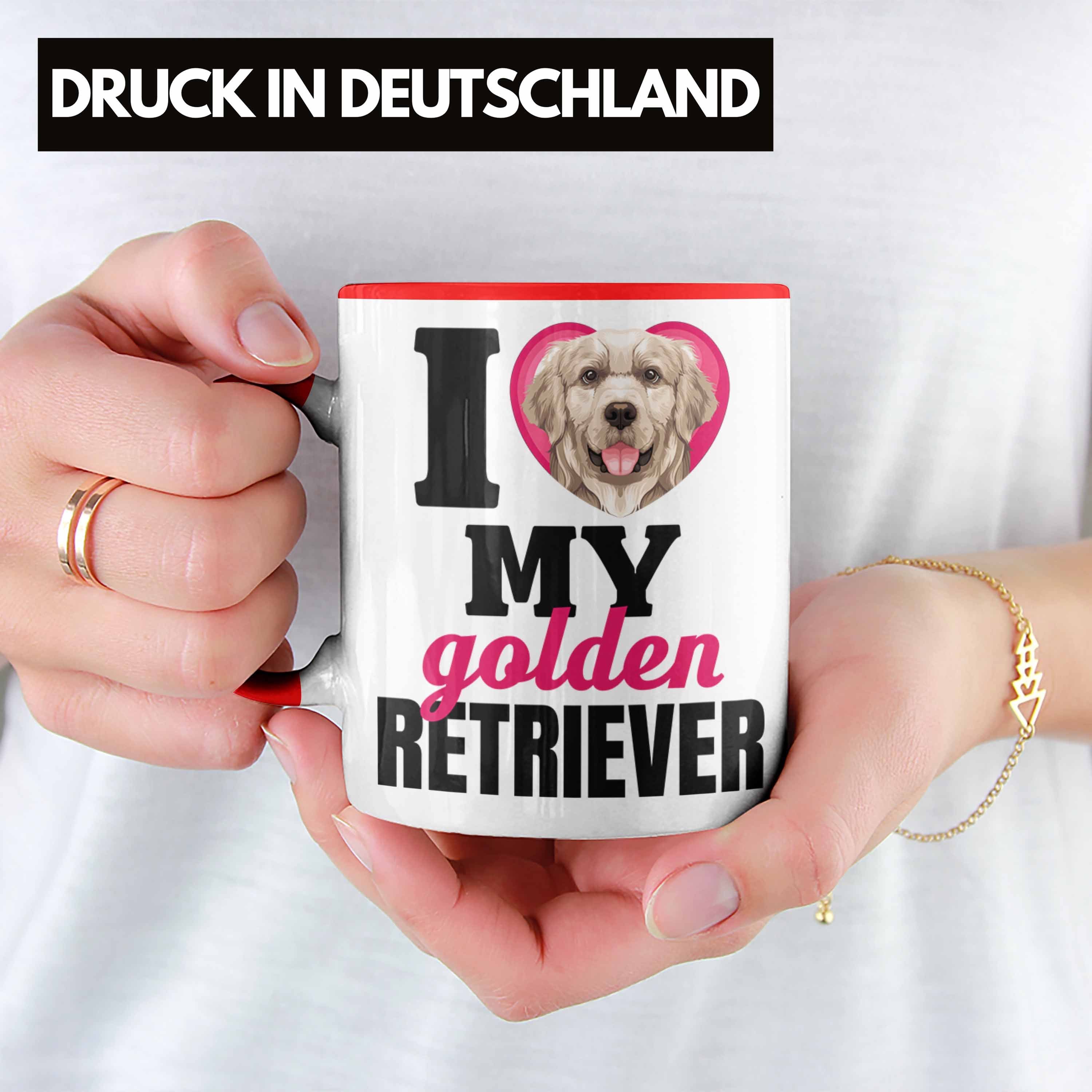 Besitzerin Retriever Trendation Lustiger Geschenk Tasse Rot Geschenkide Tasse Spruch Golden