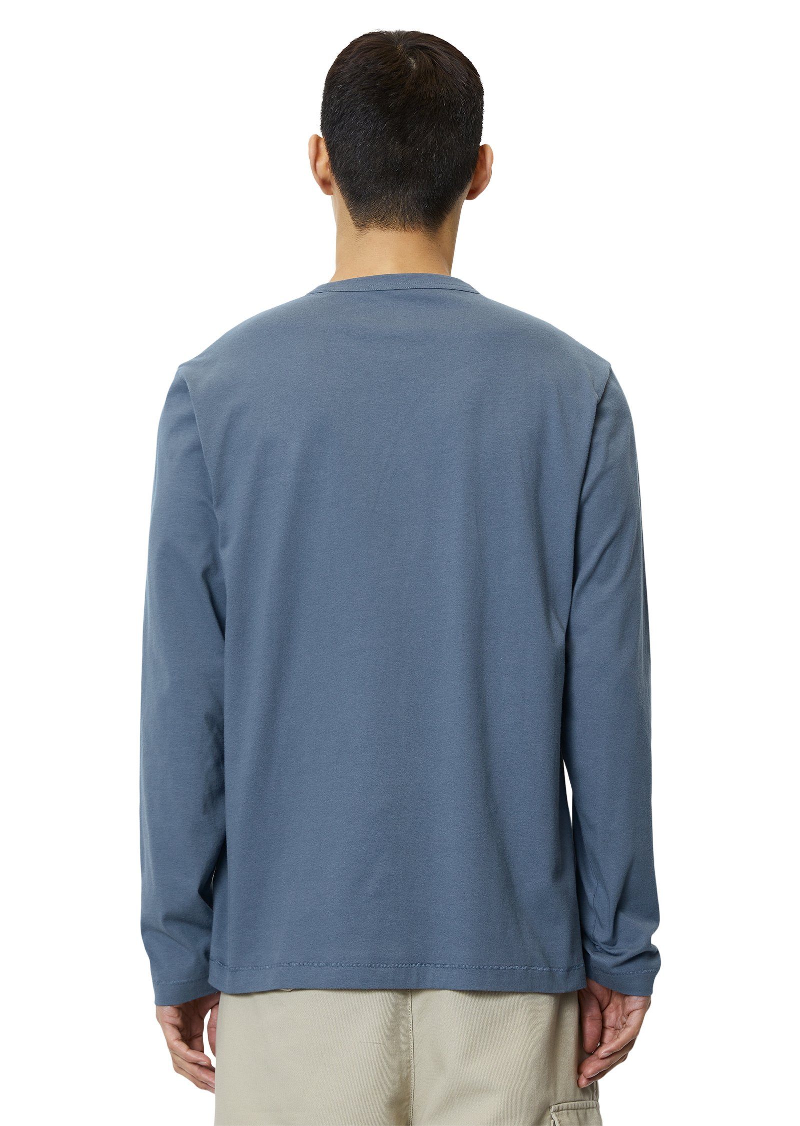 Marc O'Polo Langarmshirt aus schwerer Jersey-Qualität blau