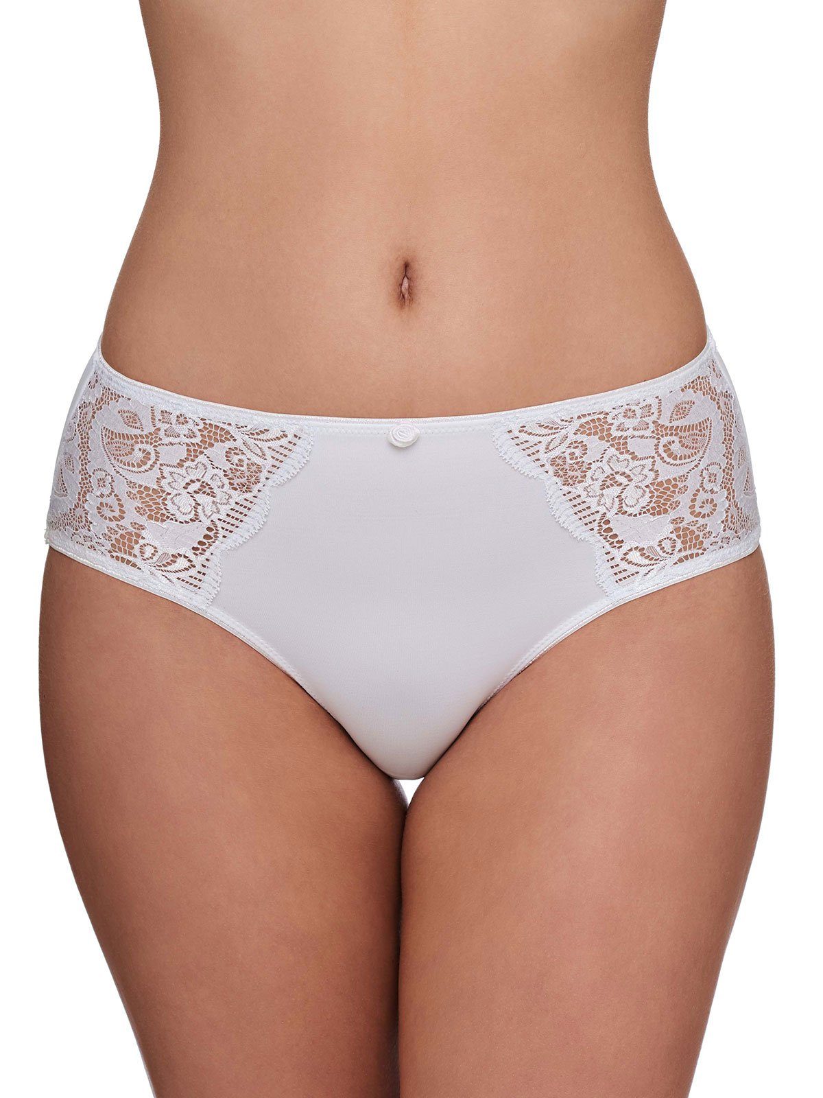 Slip weiss 1-St) Zwickel (Stück, Latina Damen Susa Bikinislip