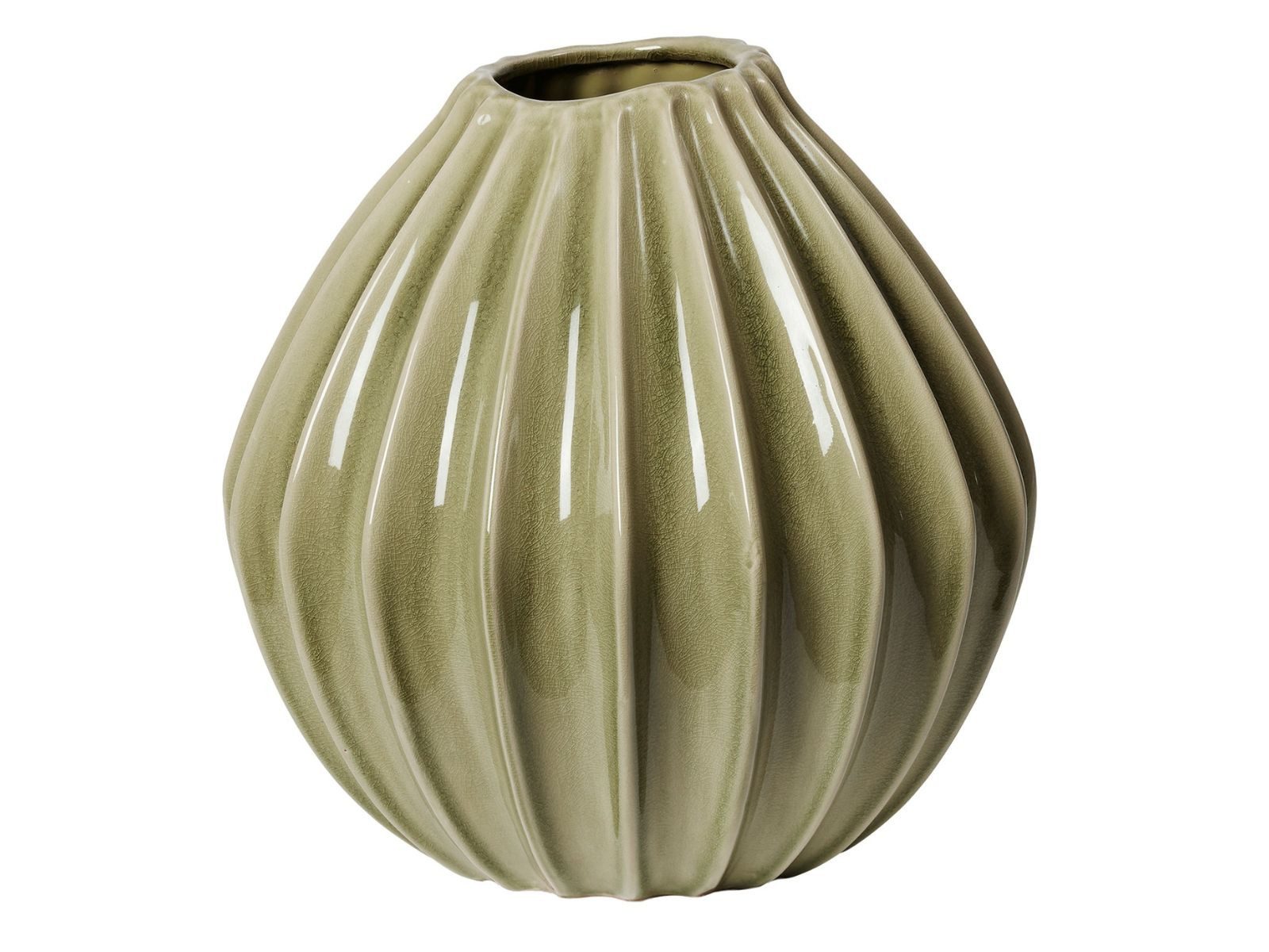 Broste Copenhagen Dekovase Wide Vase XL Dry sage 40cm (Vasen)