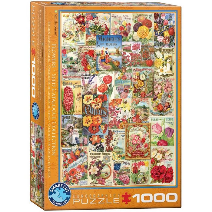 EUROGRAPHICS Puzzle Blumen Saatgutkataloge 1000 Puzzleteile