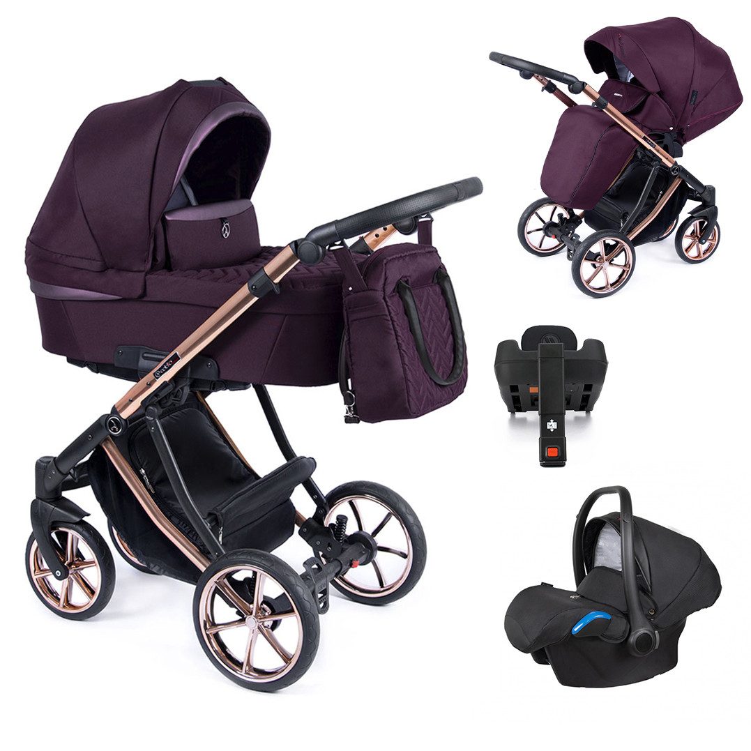 Kombi-Kinderwagen Dante 5 in 1 inkl. Sportsitz, Autositz, Iso und Zubehör in 12 Designs