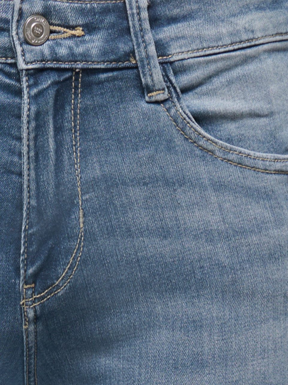 ONLY Skinny-fit-Jeans ONLBLUSH MW SK DET DES BACK EMB DNM Baumwollmischung, Destroyed Details, Stickerei an Gesäßtasche