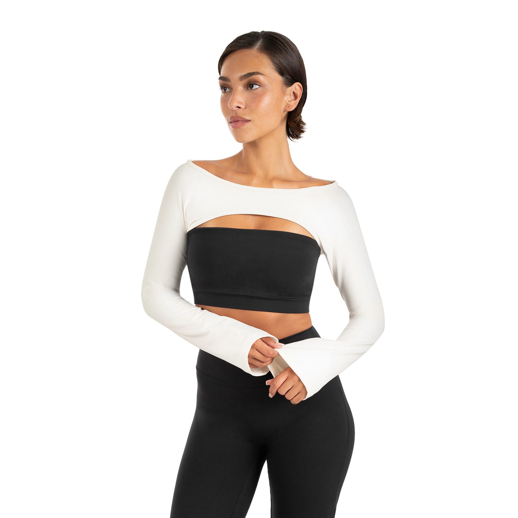Smilodox Longsleeve Neola Damen, Bolero Longsleeve, Slim Fit, Performance, Fitness Bolero-Schnitt, Stretch, Performance-Material, Slim Fit, Layering