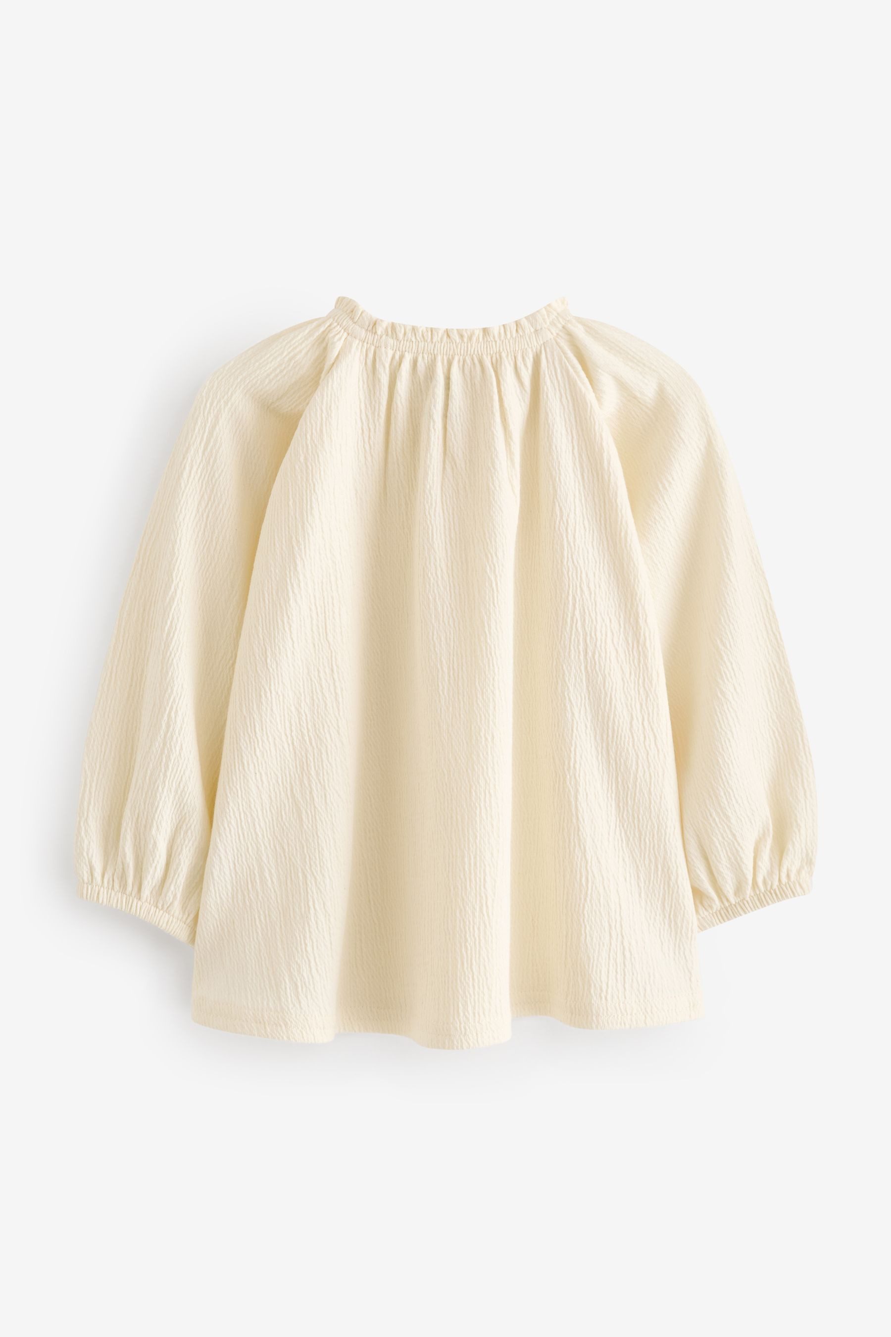 Next Blusenshirt Langärmelige Bluse mit Raffausschnitt günstig online kaufen