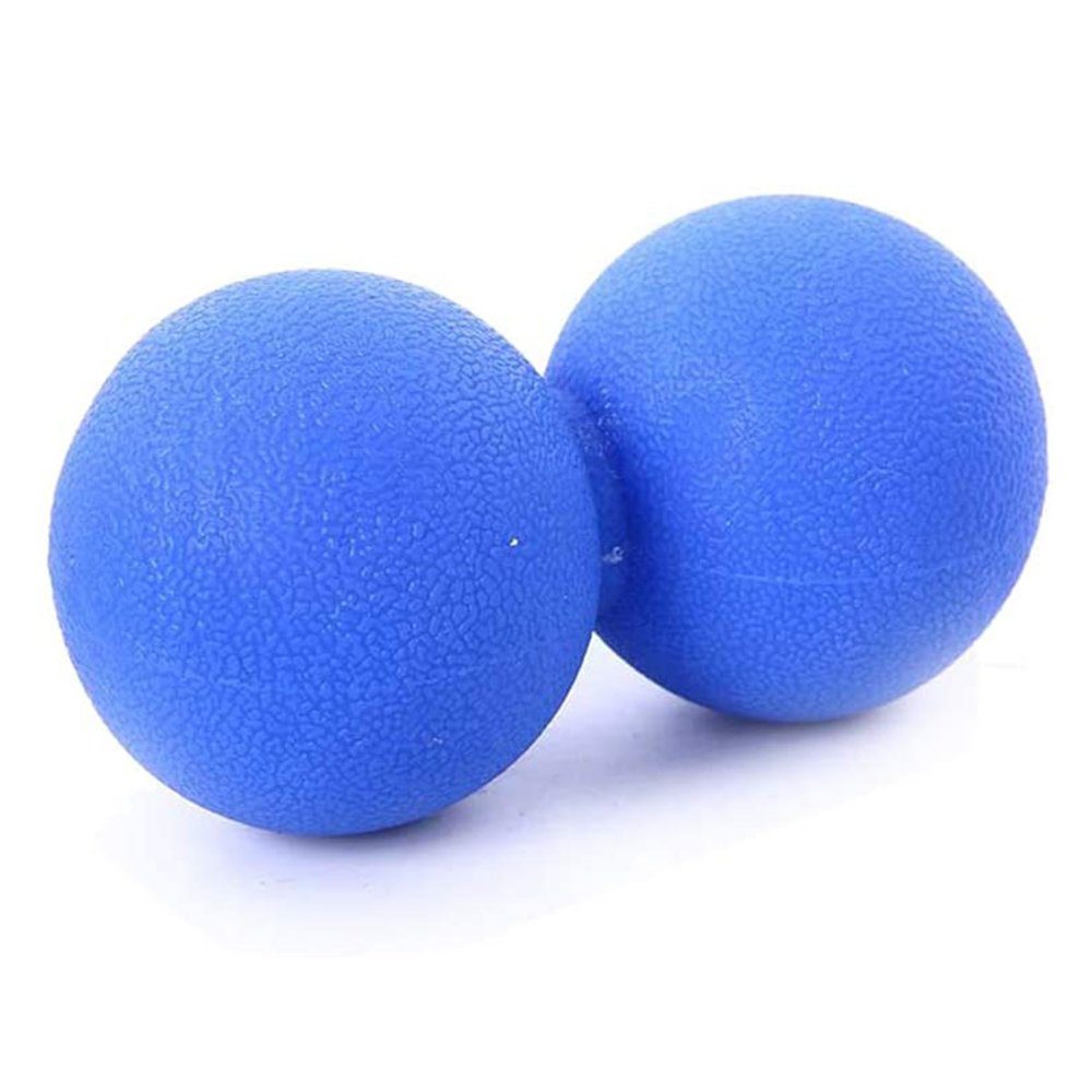 longziming Massageball »Original Faszienball-Set, Massageball mit Übungen,  Twinball Nacken, Faszienrolle Wirbelsäule, Duoball 6 und 12cm(Blau)«