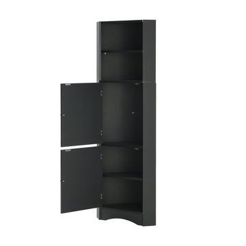 OKWISH Hochschrank Eckschrank mit zwei Ablagefächern (offenes Fach mit verstellbarem Einlegeboden, 36.5x 36.5 x 155 cm)