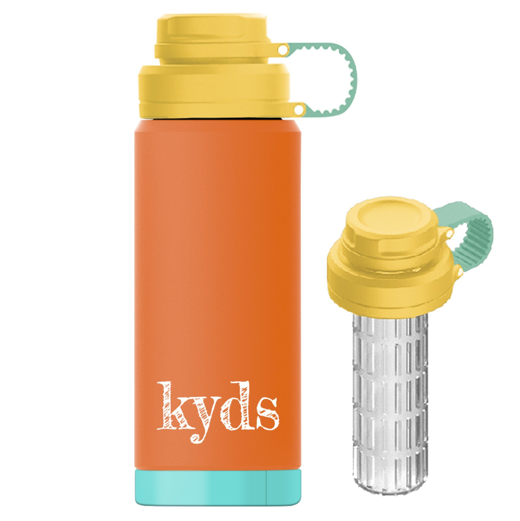 kyds Isolierflasche Trinkflasche, auslaufsicher, BPA-frei, Edelstahl, Inhalt 350ml oder Inhalt 500ml Red/Blue
