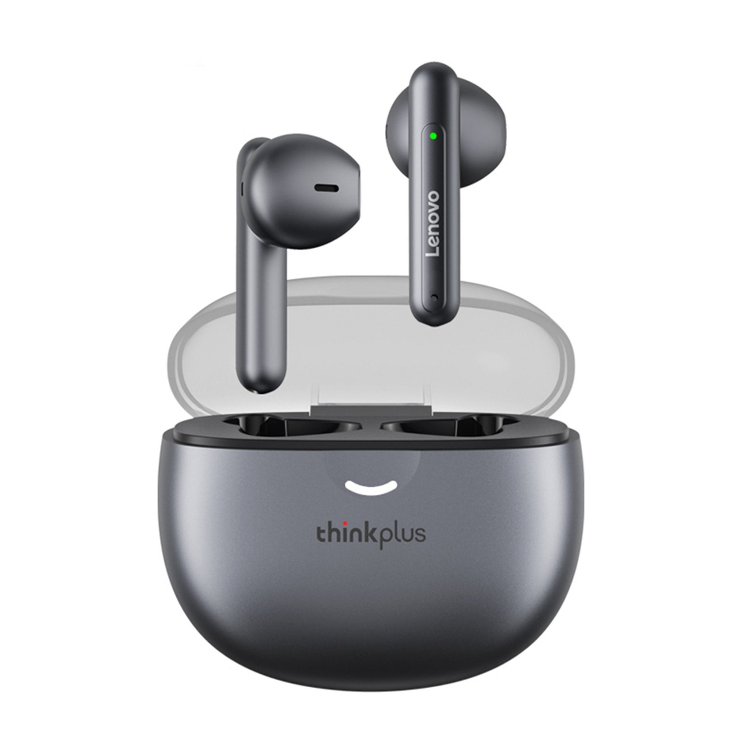 Lenovo LP1 Bluetooth mit Siri, - Wireless, Schwarz) 250 Touch-Steuerung Stereo-Ohrhörer (True Pro Bluetooth-Kopfhörer kabellos, Kopfhörer-Ladehülle mit 5.0, mAh