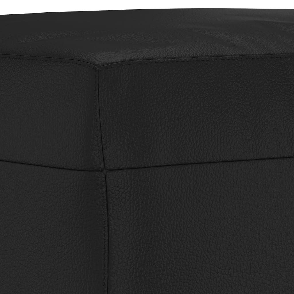 vidaXL Polsterhocker Fußhocker Schwarz 70x55x41 cm Kunstleder (1 St) – Bild 5 von 5