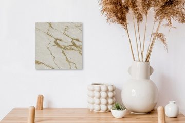 OneMillionCanvasses® Leinwandbild Marmor - Muster - Gold, (1 St), Leinwand Bilder für Wohnzimmer Schlafzimmer