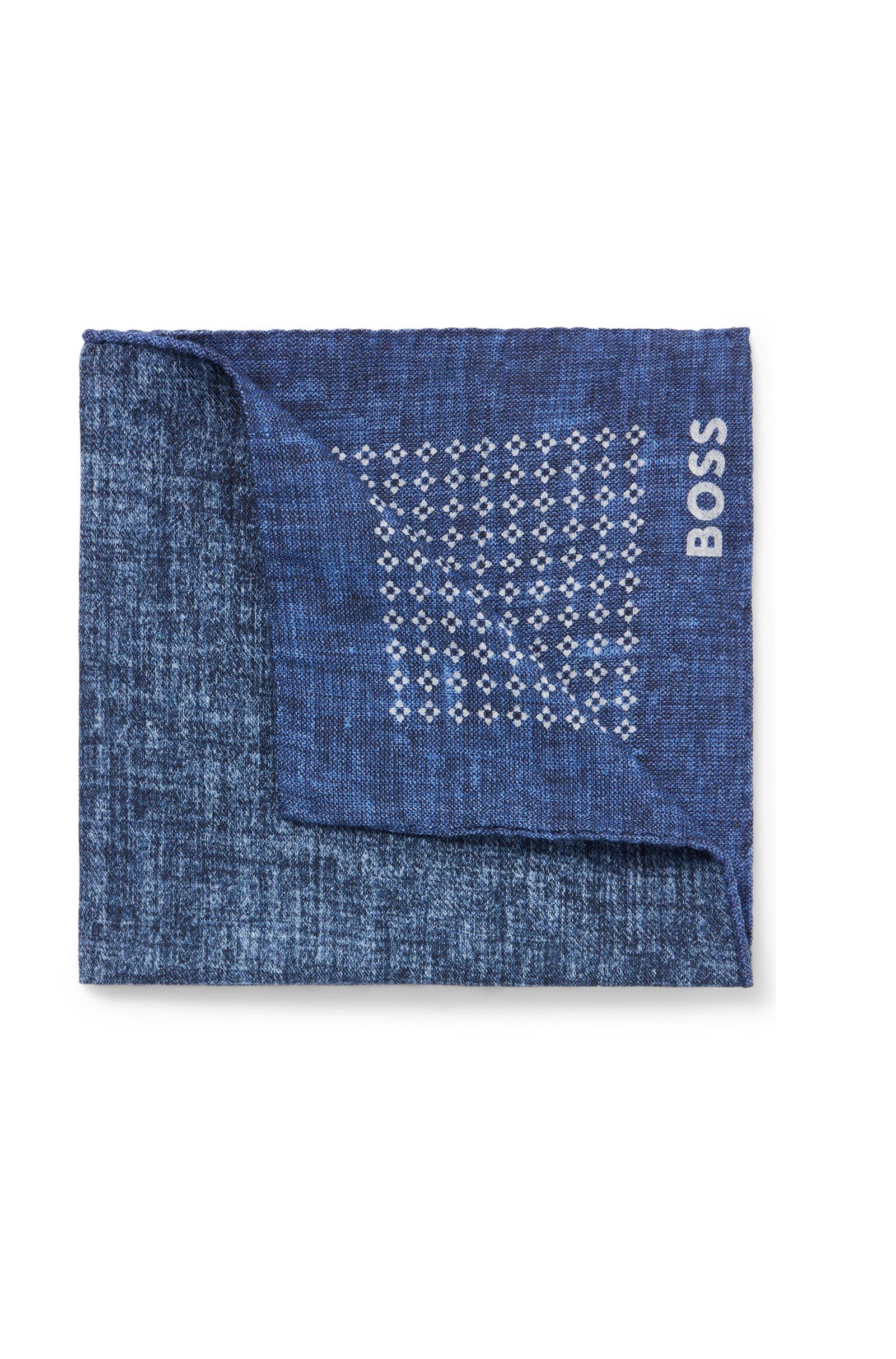 BOSS Krawatte H-POCKET SQ-222 (476) Blau (keine Angabe)