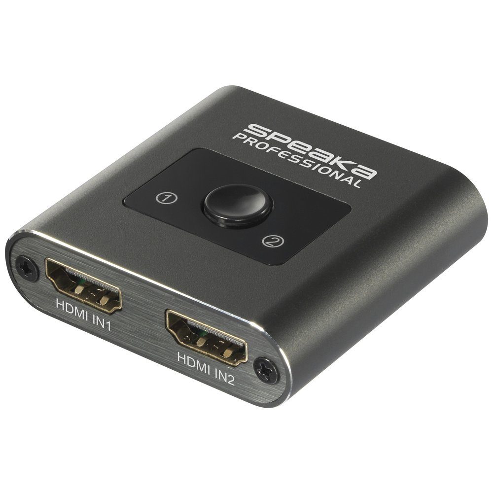 SpeaKa Professional SP-HSW-231 2 Port HDMI-Switch UHD 8K @ 60 Hz, UHD Netzwerk-Adapter