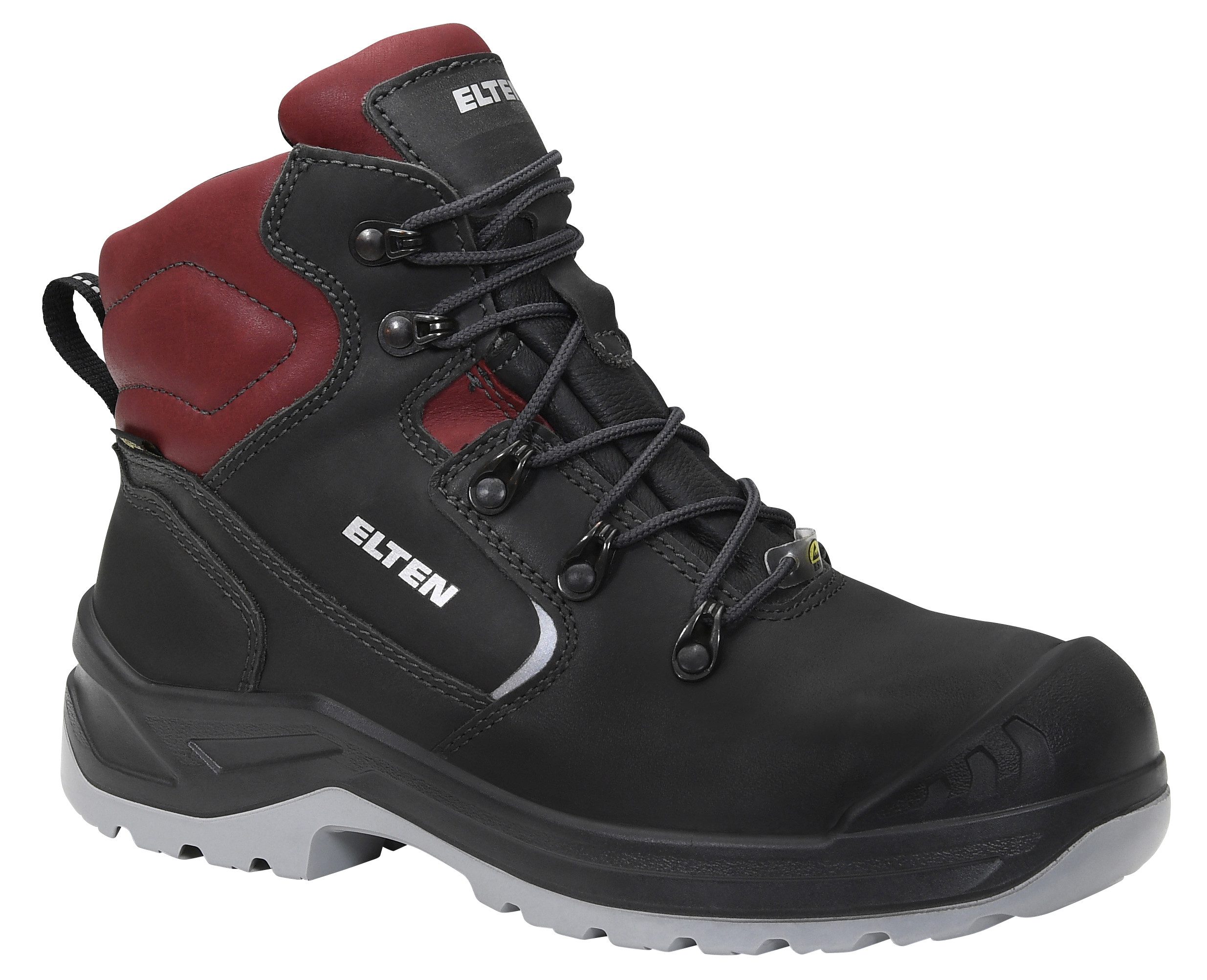 ELTEN LENA GTX black-red Mid ESD S3 CI Sicherheitsstiefel (Schuhkarton, Paar)