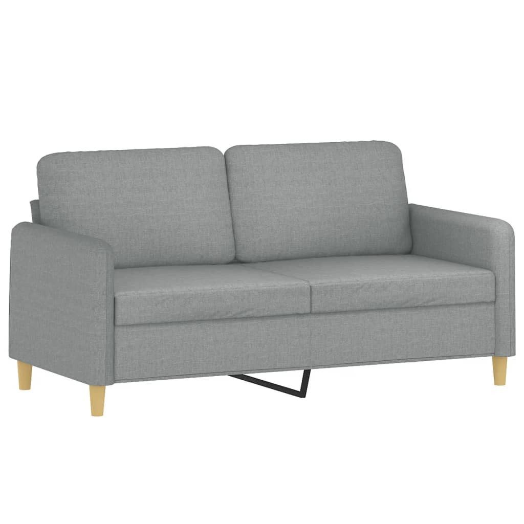 vidaXL Sofa 2-Sitzer-Sofa Hellgrau 140 cm Stoff günstig online kaufen