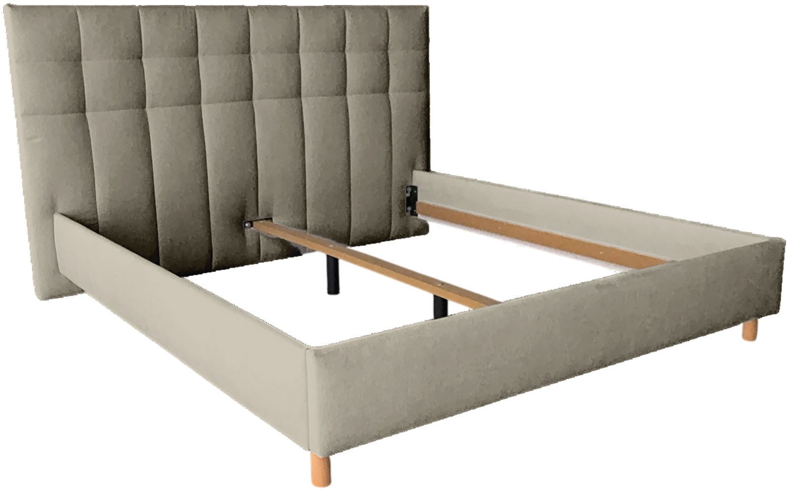 COLLECTION AB Polsterbett CLASSIC Scandi erhältlich in der Breite 180x200cm, 3 Varianten: Rahmen, Rahmen + Rost oder Komplett-Set mit King-Matratze