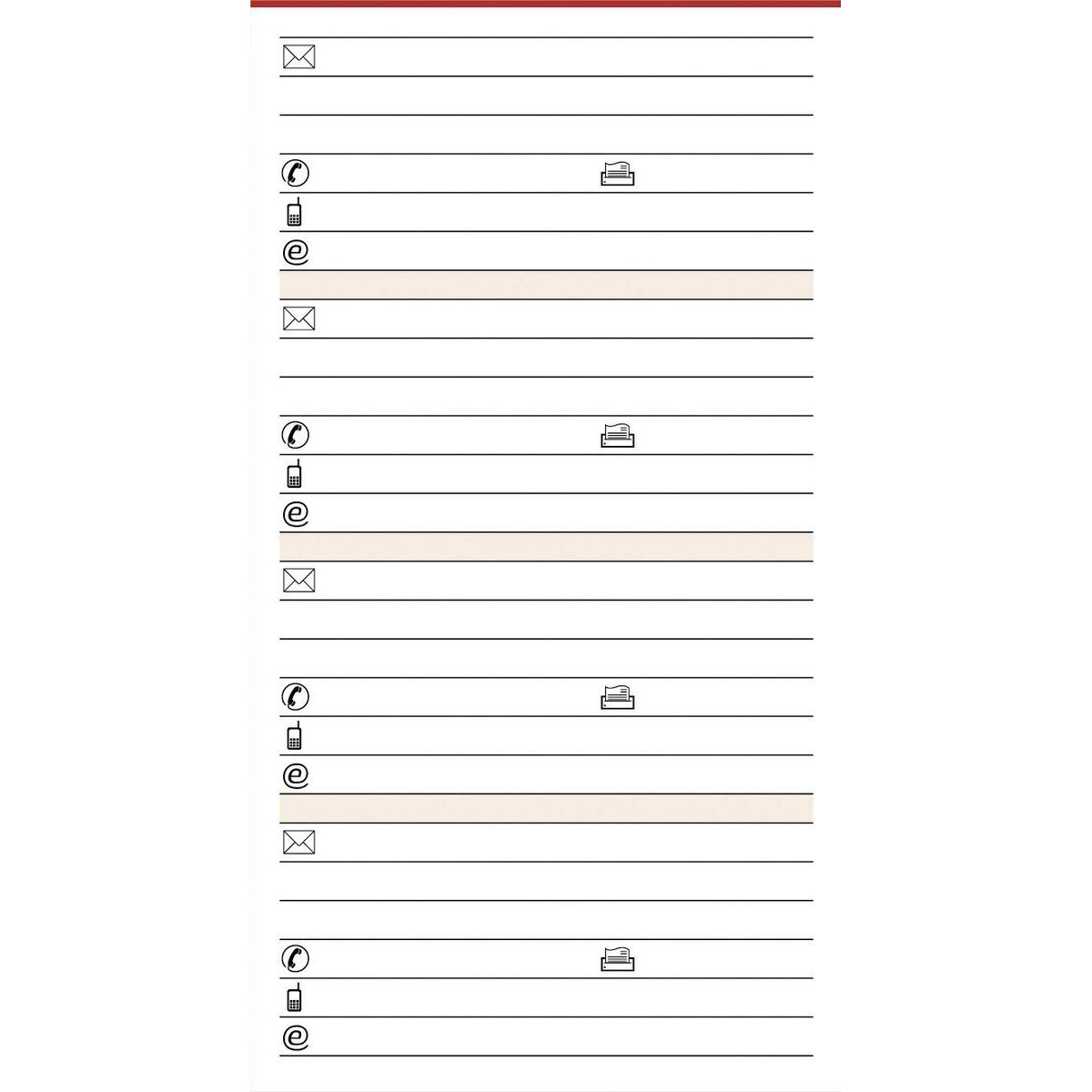bsb-obpacher Buchkalender Ersatzeinlage -Manager- - A5 Adresseinlagen 50 Blatt.