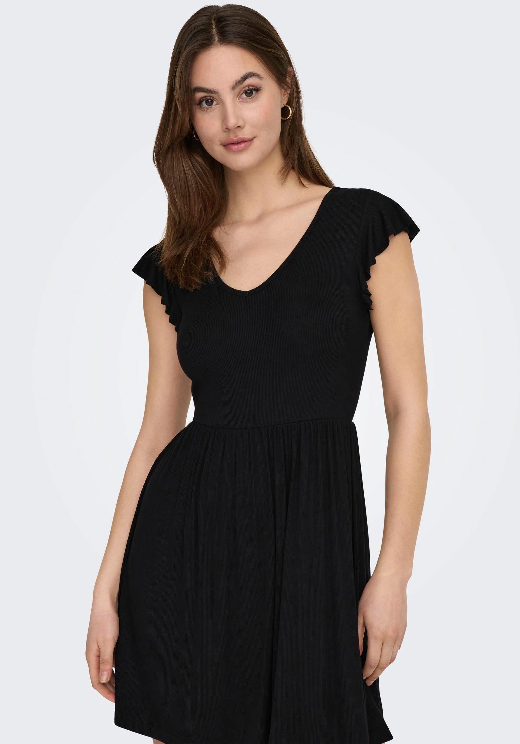ONLY Jerseykleid ONLBELIA S/L DRESS JRS Viskosemischung, regular fit, V-Aus günstig online kaufen