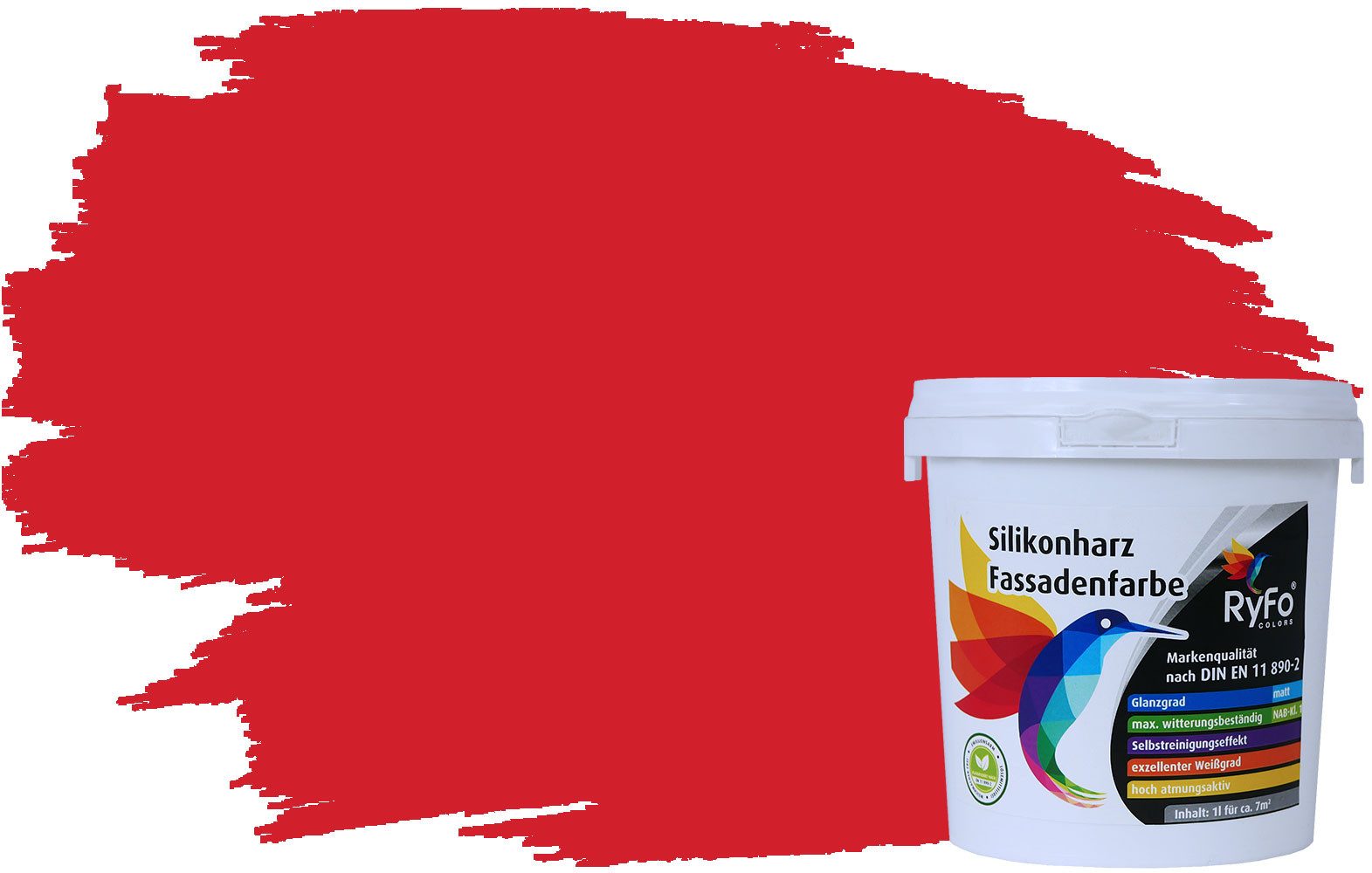 Fassadenfarbe Silikonharz Fassadenfarbe Rottöne, 1 L ca. 6 m²