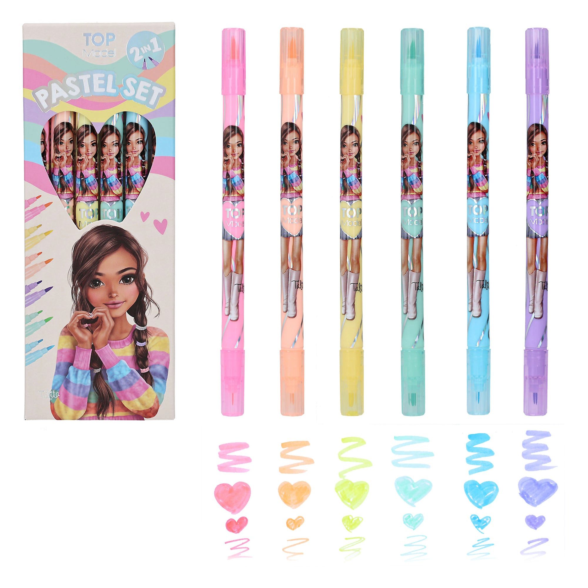 Depesche Spiel TOPModel Pastell-Fasermaler, 6er-Set