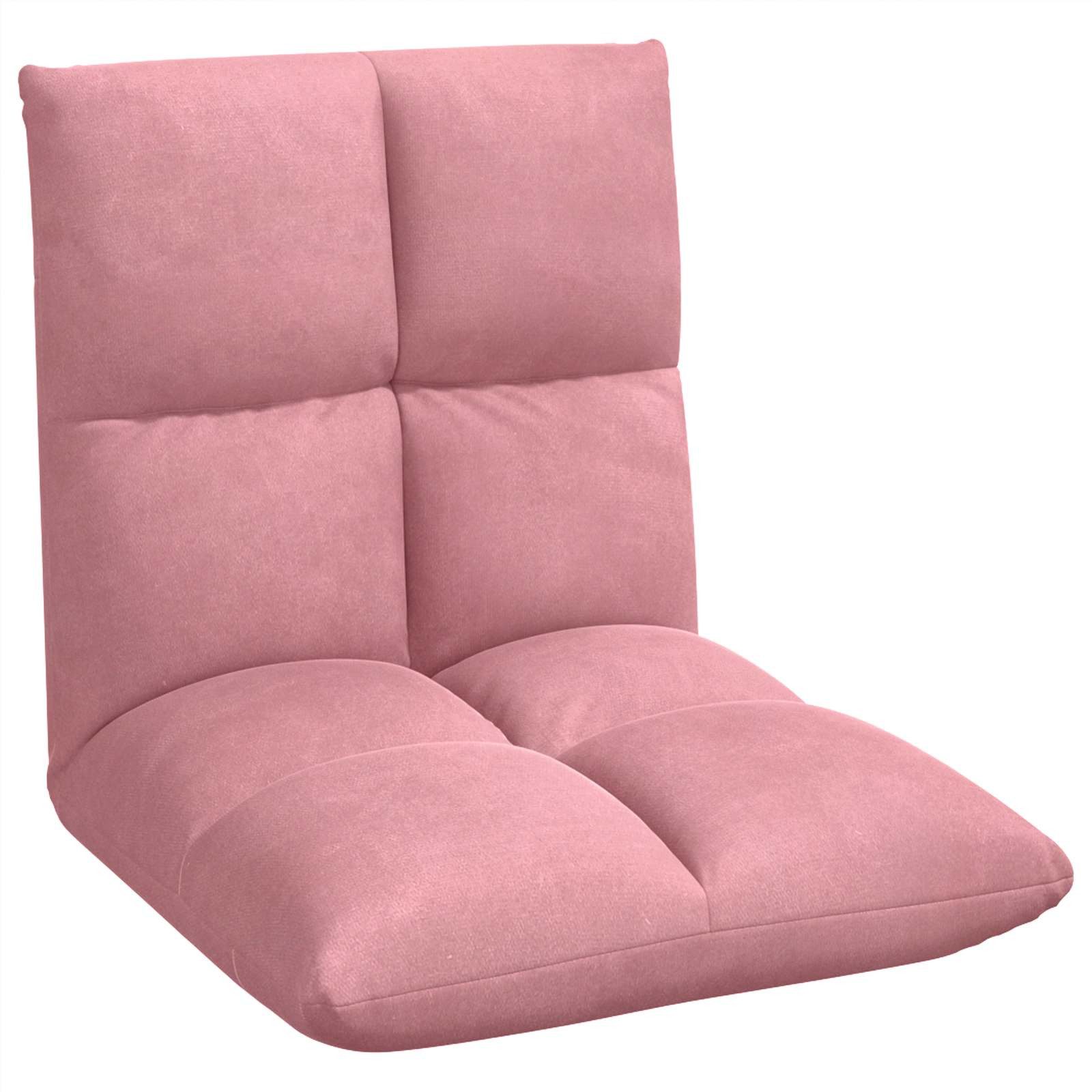 vidaXL Bodenkissen Verstellbarer Fußsessel Rosa Samt