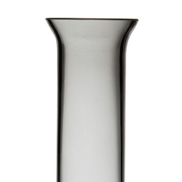 Bigbuy Dekovase Vase Grau Glas 12 x 12 x 33 cm
