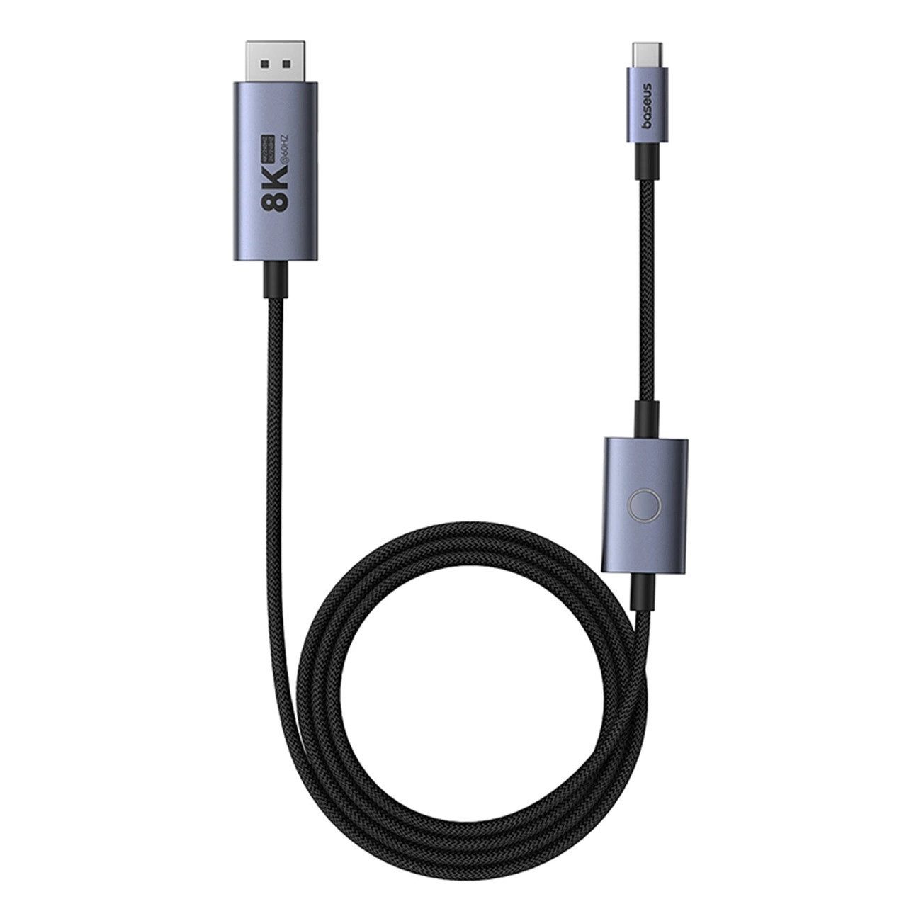 Baseus Schnelllader BS-OH139 USB-C / DP 8K PD 100W 1,5 m Kabel – schwarz Autoladekabel