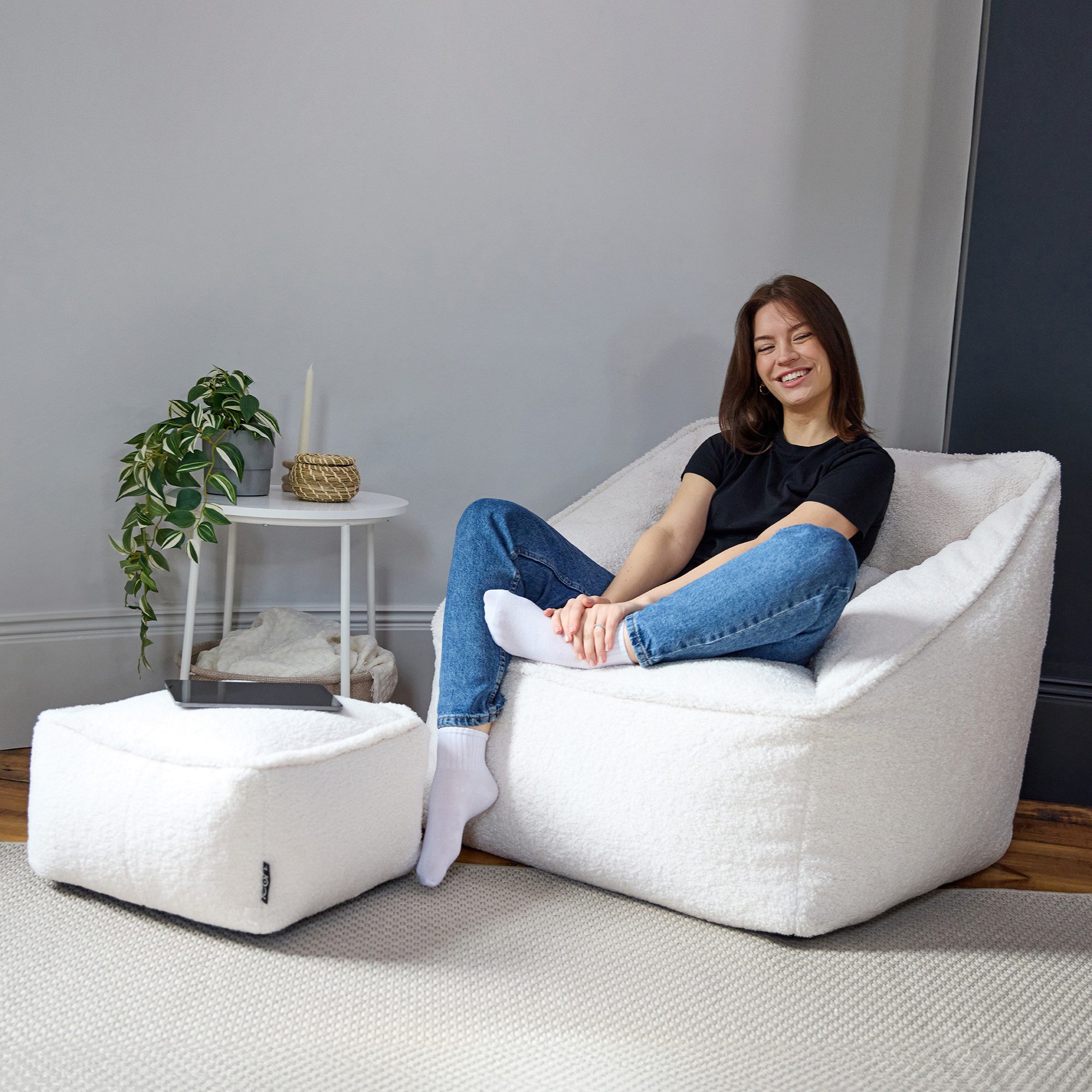 icon Sitzsack Riesen Sessel aus Sherpa günstig online kaufen