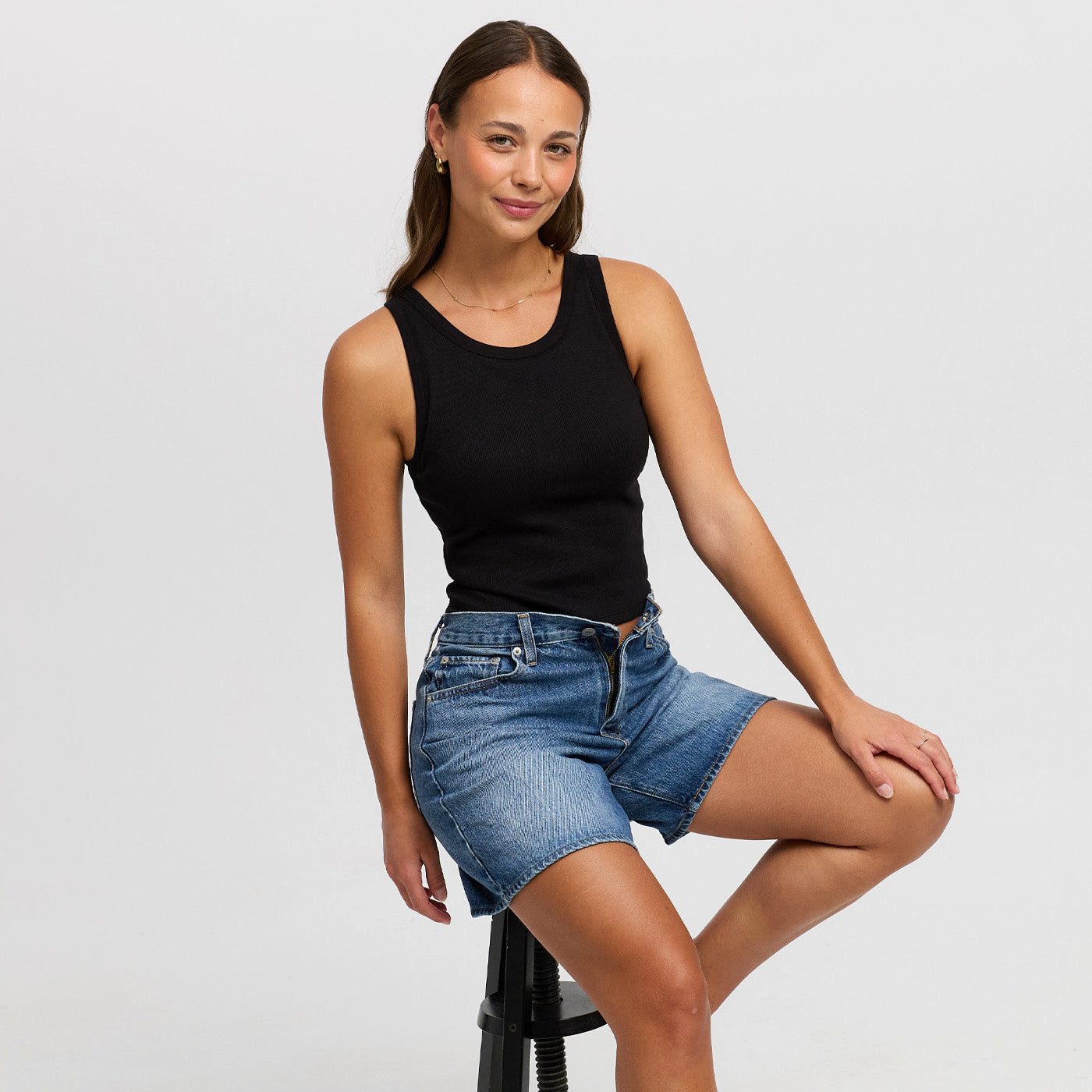 cfab (creamy fabrics) BH-Hemd Tank Bratop-Schwarz-3XL (1-tlg)