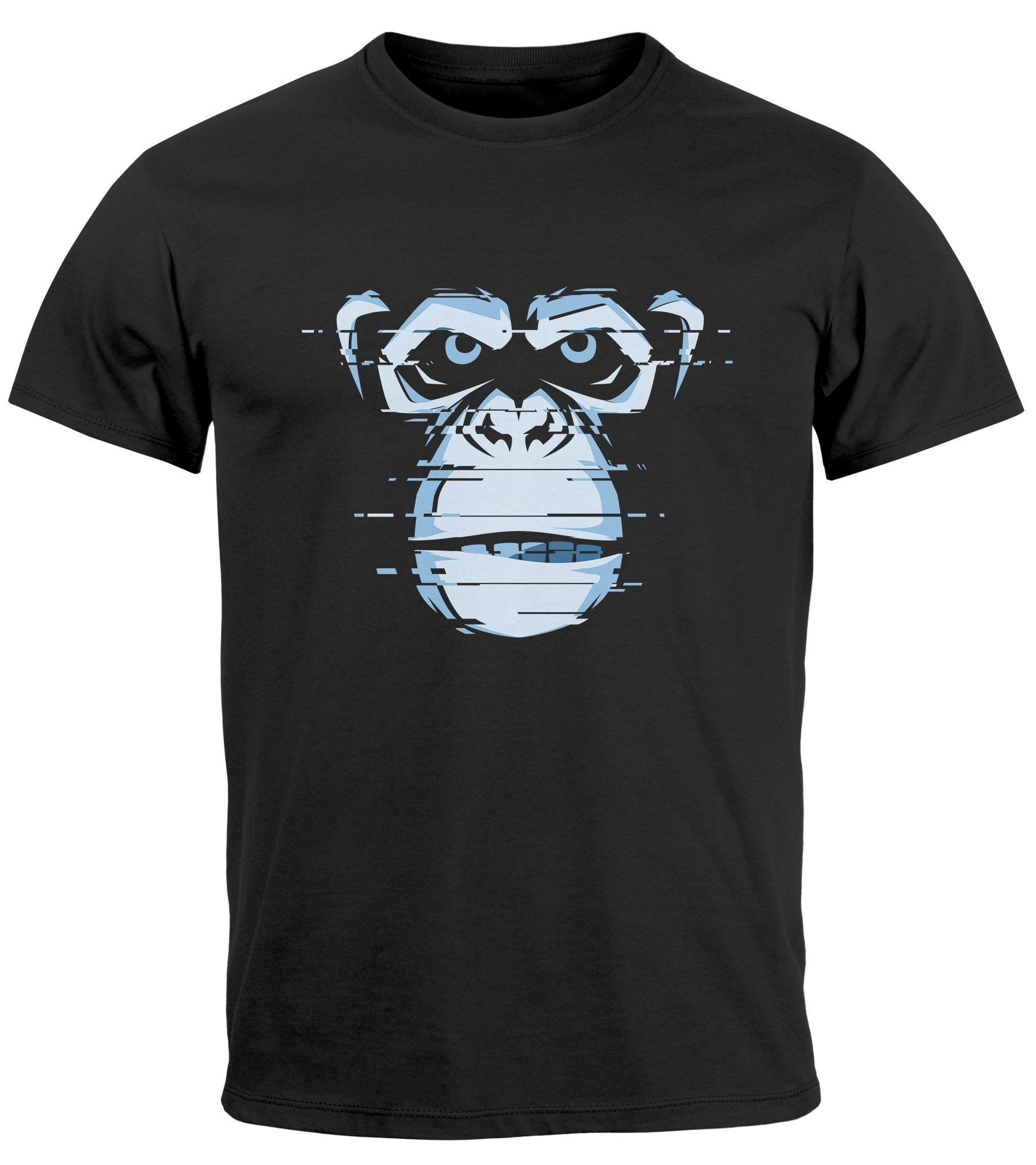 Neverless Print-Shirt Herren T-Shirt Brustprint Affe günstig online kaufen