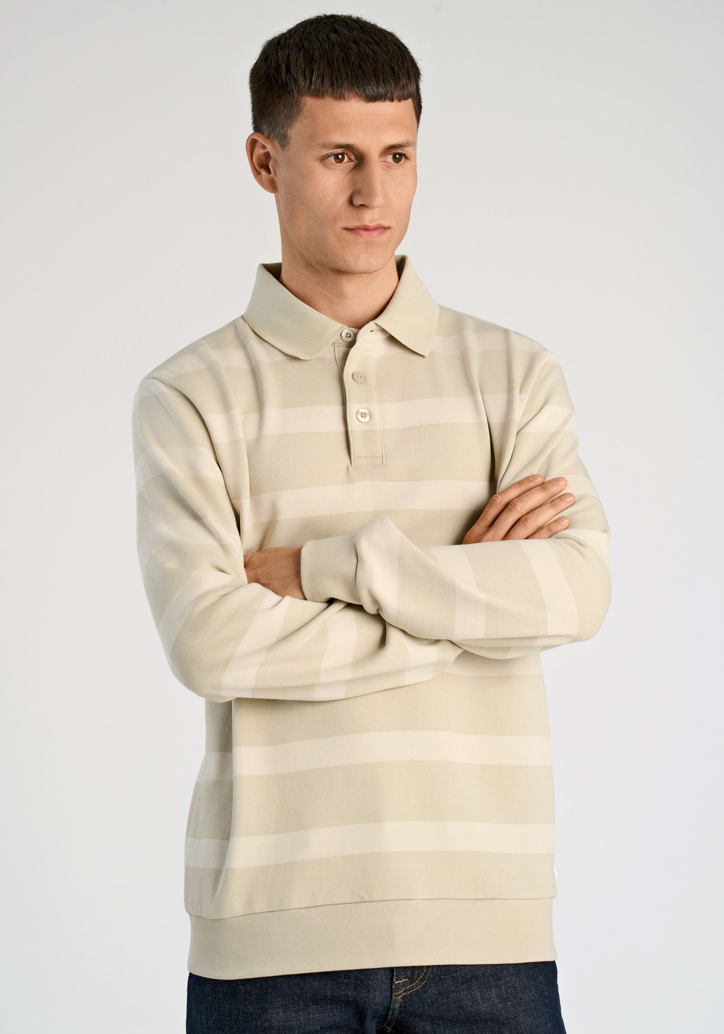 LINDBERGH Sweatshirt mit Colorblocking-Streifen und Polokragen