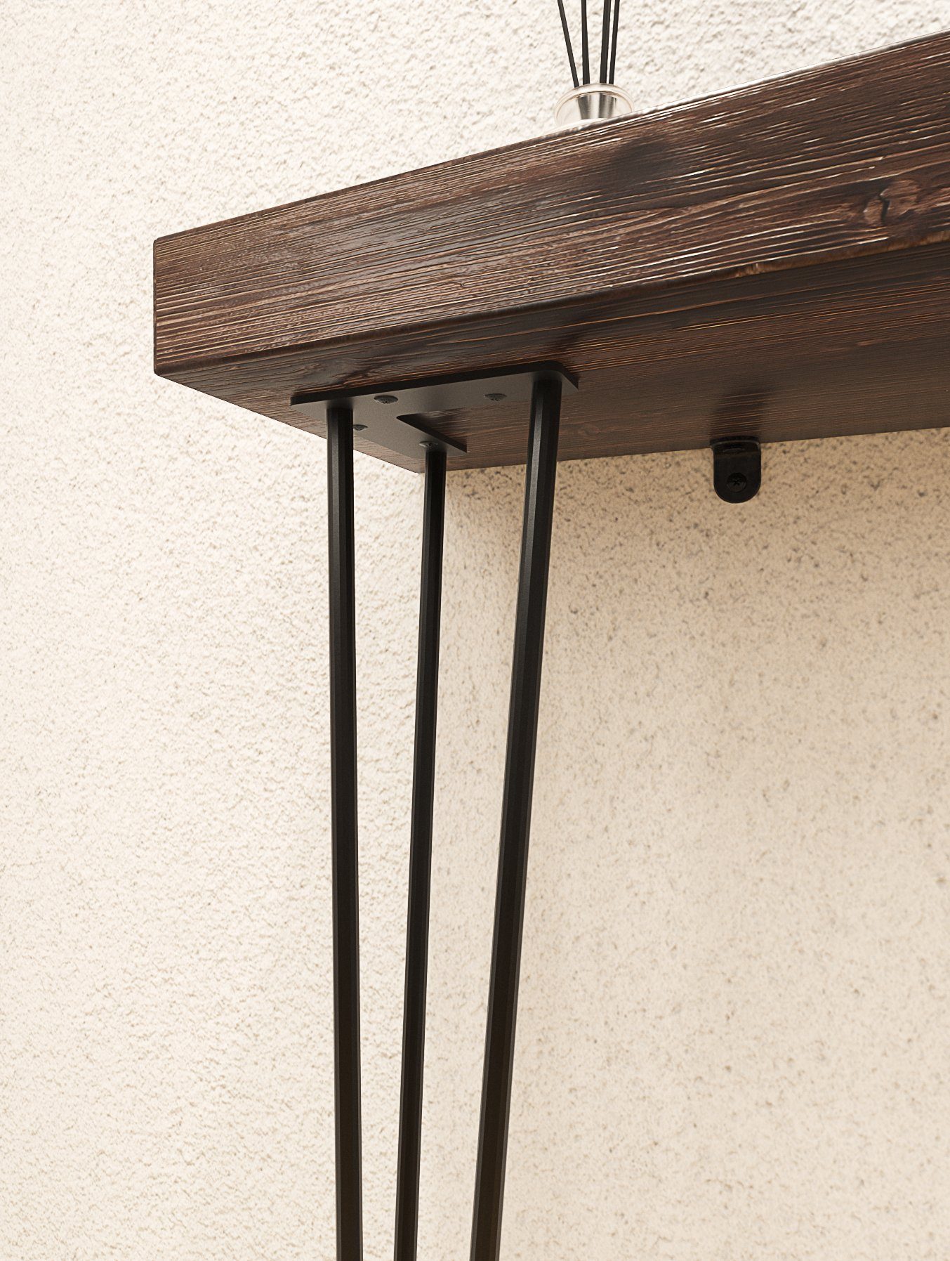 HEVVA Konsolentisch Konsolentisch LUGANO mit Massivholzplatte - Tischbeine günstig online kaufen