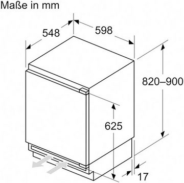 BOSCH Einbaukühlschrank Serie 4 KUR21VFE0, 82 cm hoch, 59,8 cm breit