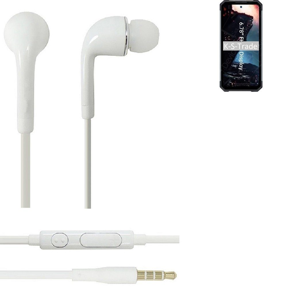 K-S-Trade für mit Lautstärkeregler (Kopfhörer weiß 3,5mm) Oukitel u Mikrofon Headset WP17 In-Ear-Kopfhörer