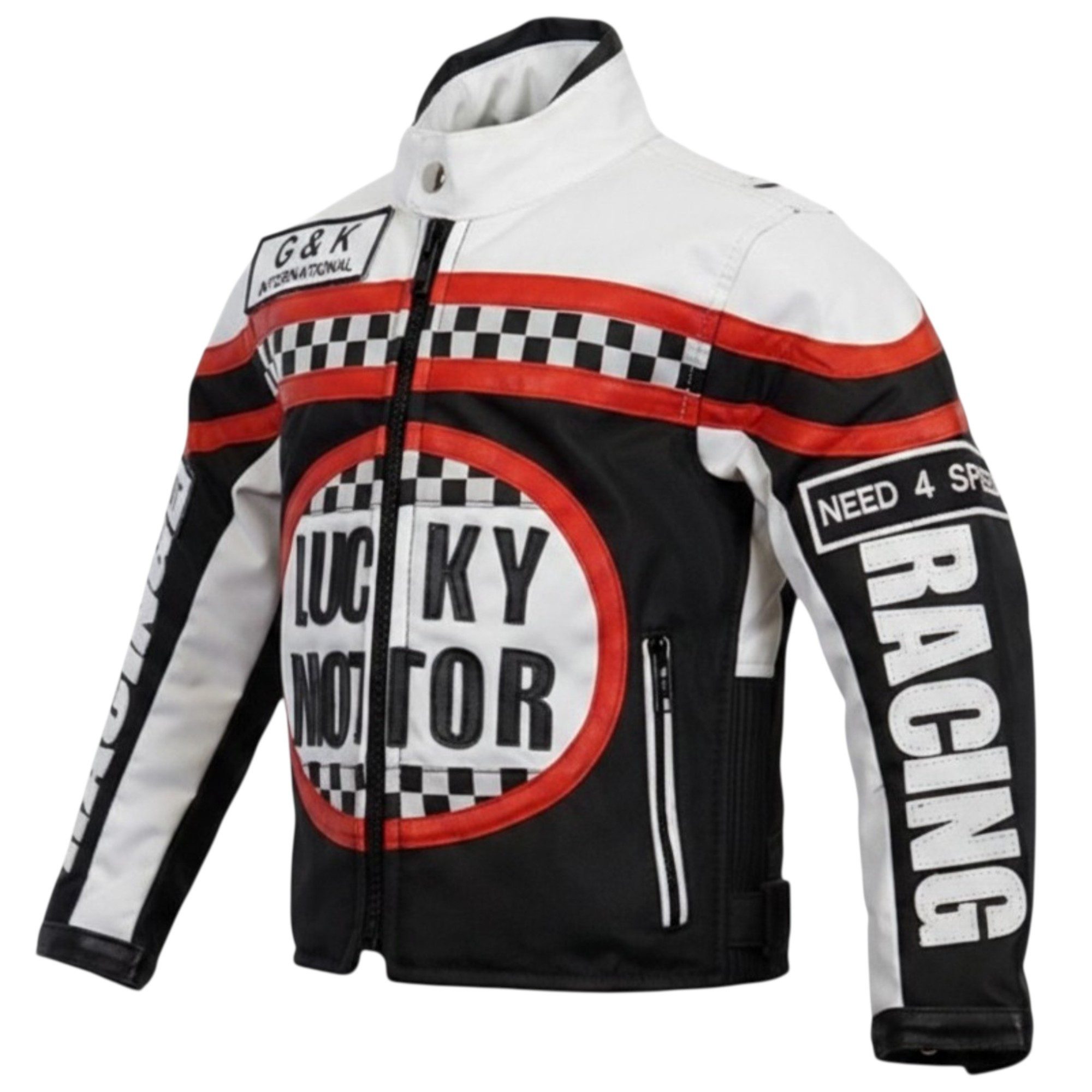 MDM Motorradjacke Kinder Motorradjacke Racing Stil mit Protektoren (Kinder Motorradjacke im Racing Stil mit Protektoren) Kinder Motorradjacke im Racing Stil, 50 – Bild 2 von 4