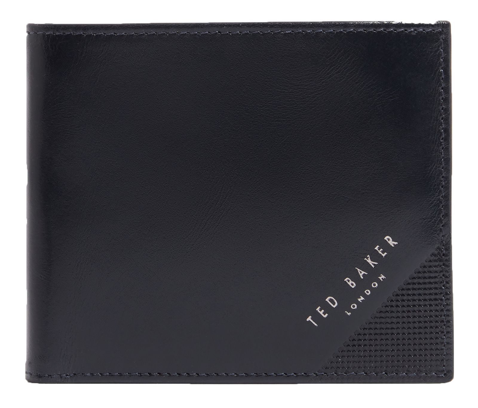 Ted Baker Geldbörse Embossed Corner Leather Bifold Coin Wallet, aus echtem Leder mit RFID-Blocker Schutz